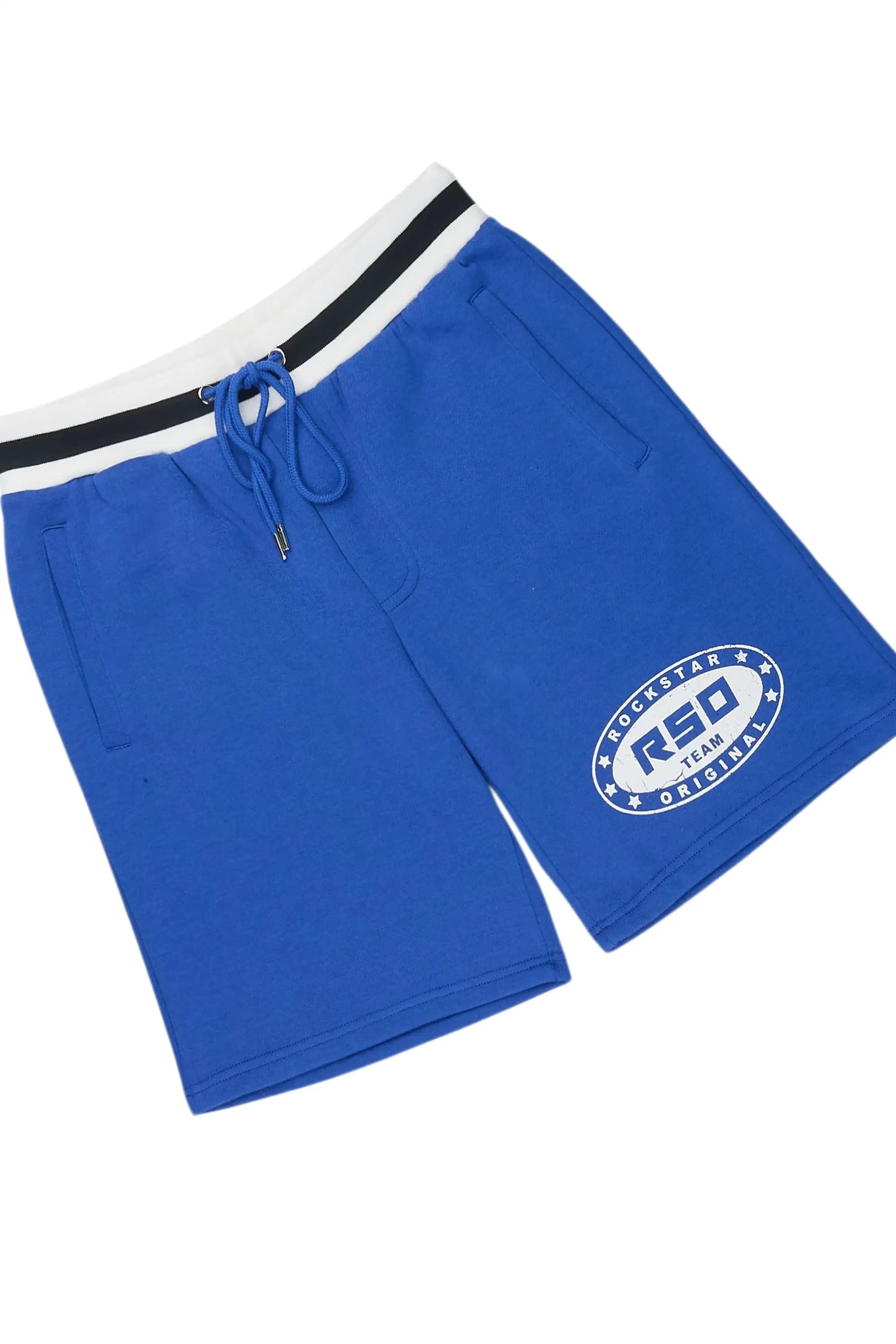 Amos Royal Blue Graphic T-Shirt Short Set