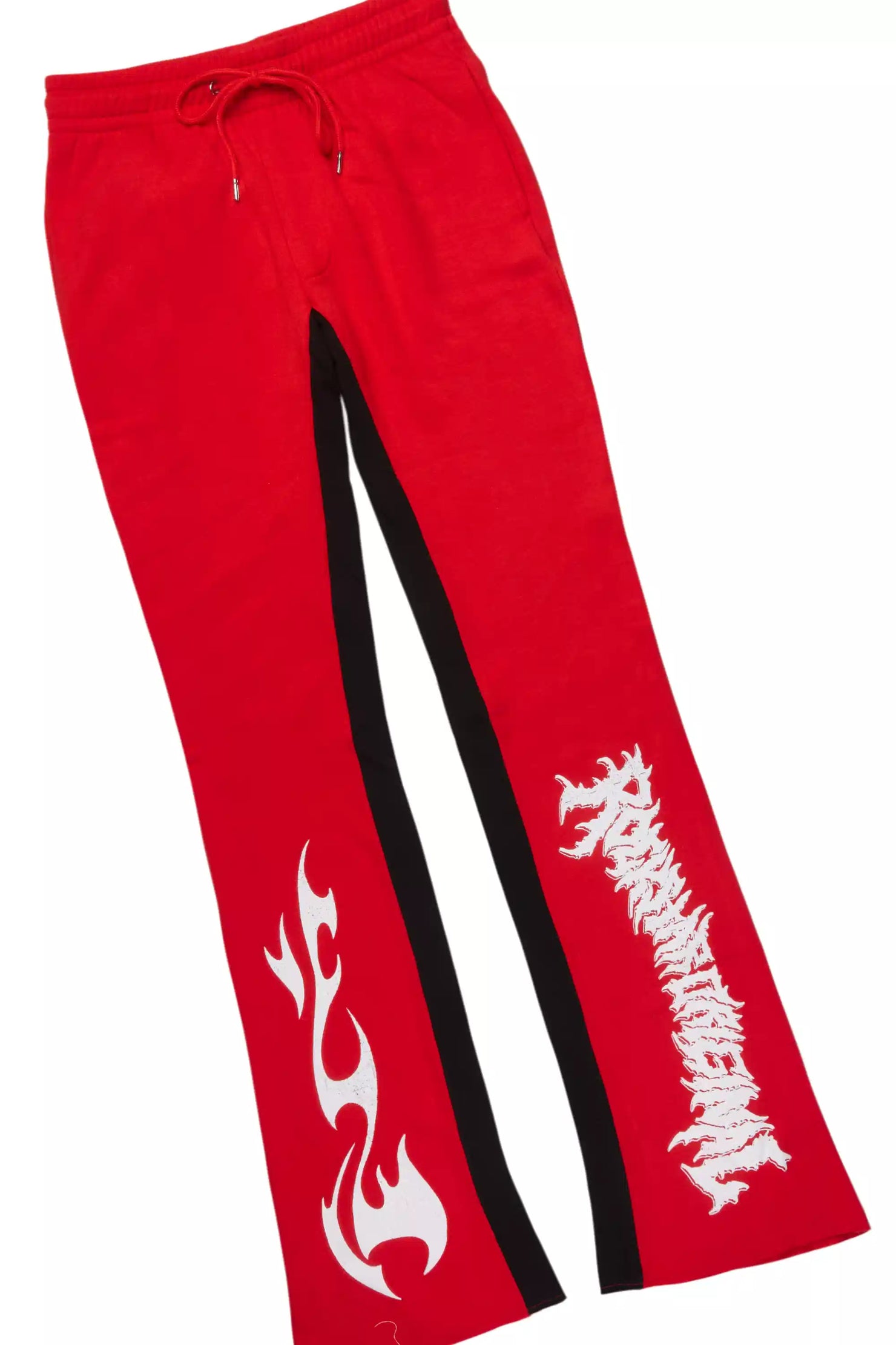 Deathrow Red/Black Hoodie/Stacked Track Pant Set W/Insert