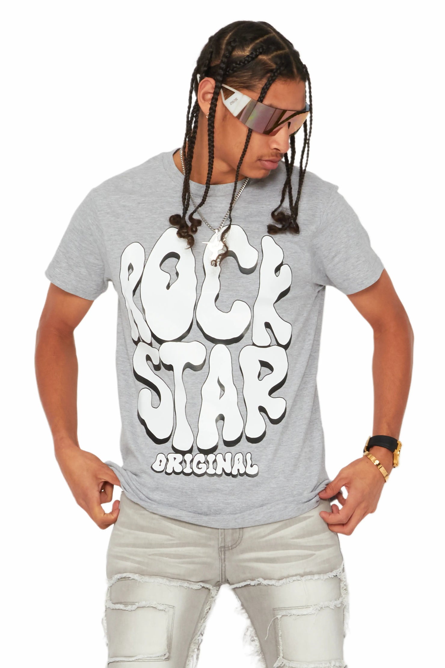 Warblen Grey Graphic T-Shirt