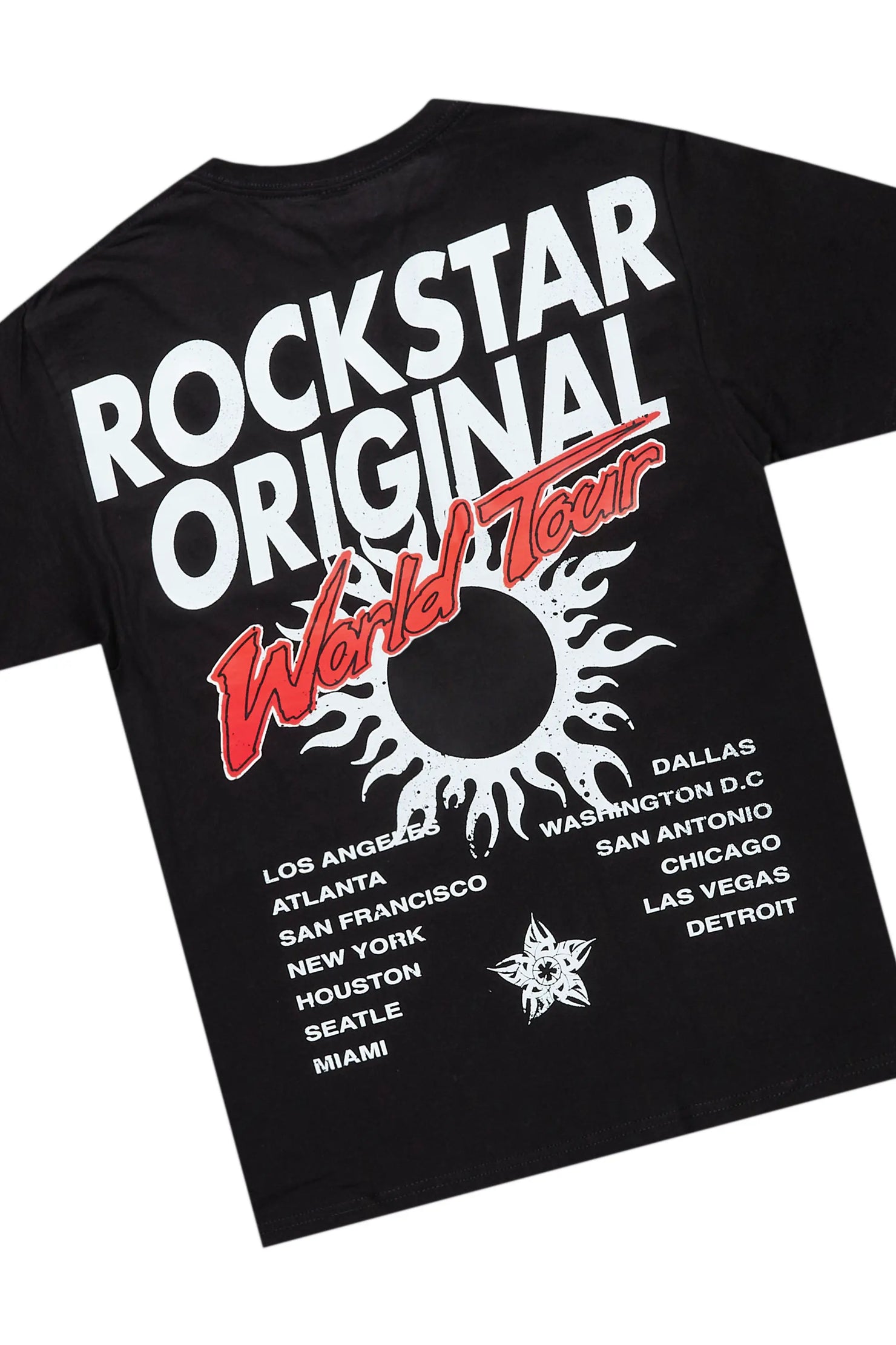 Yash Black T-Shirt Short Set