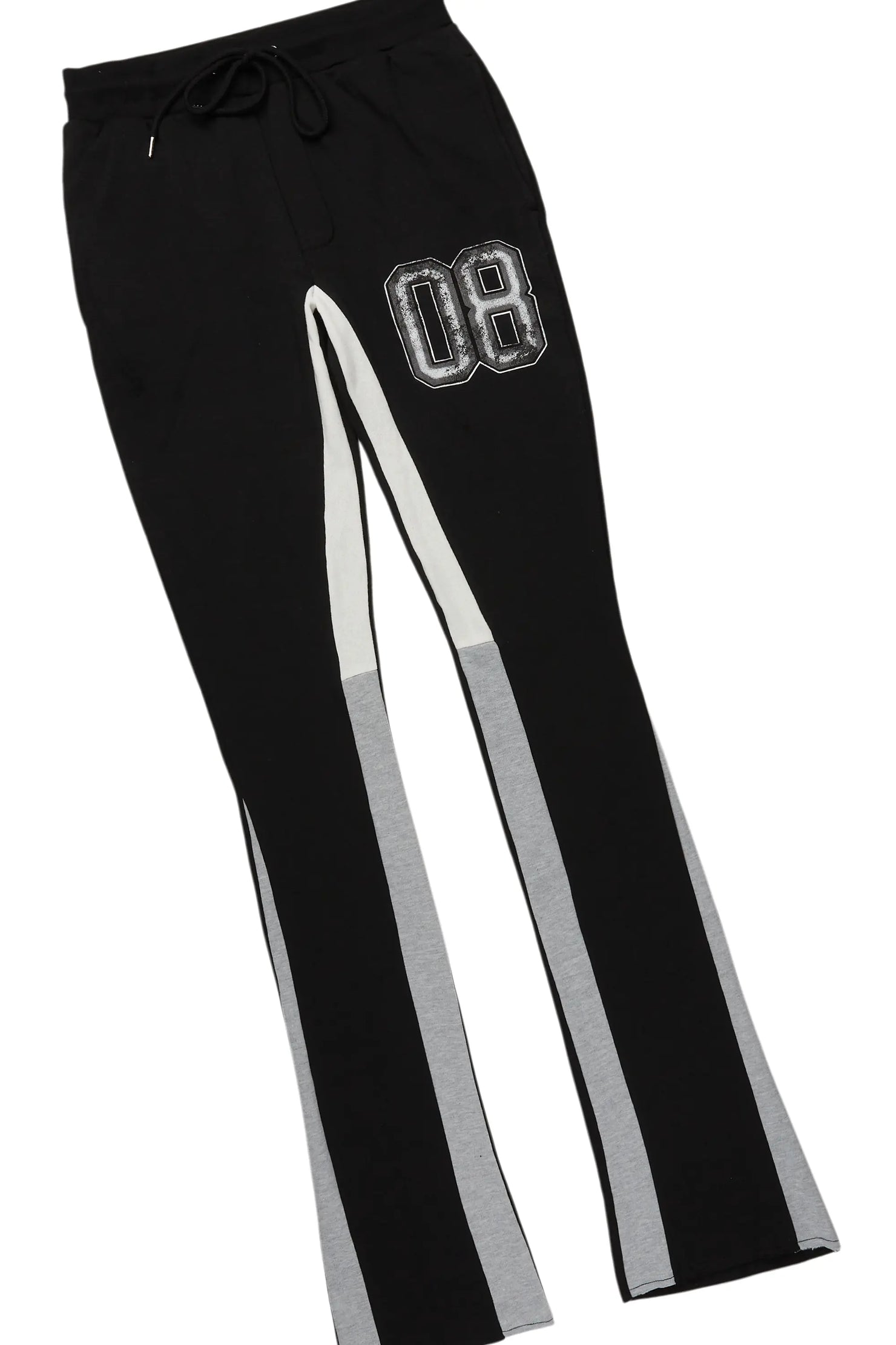 Fields Black/White Stacked Flare Hoodie Track Set