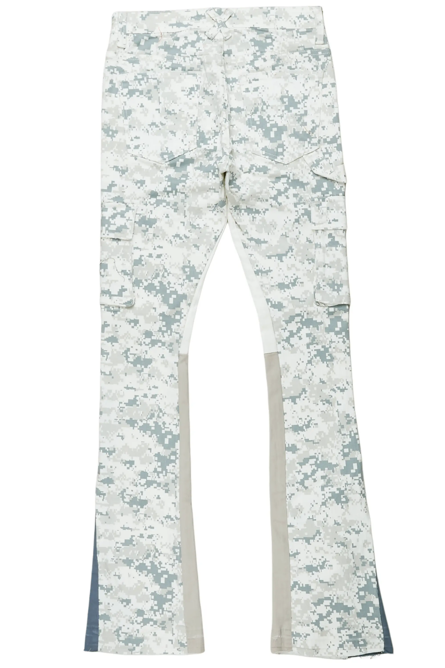 Dajuan Light Camo Stacked Cargo Flare Jean