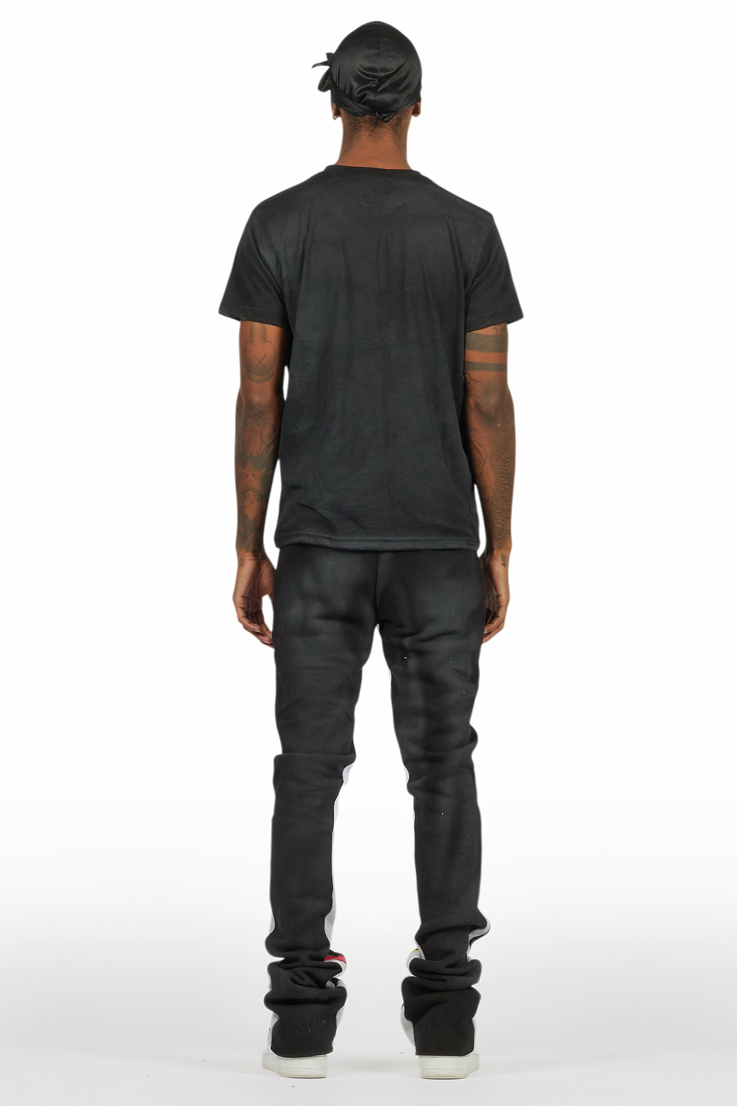 Beno Black/Yellow T-Shirt/Stacked Flare Track Set