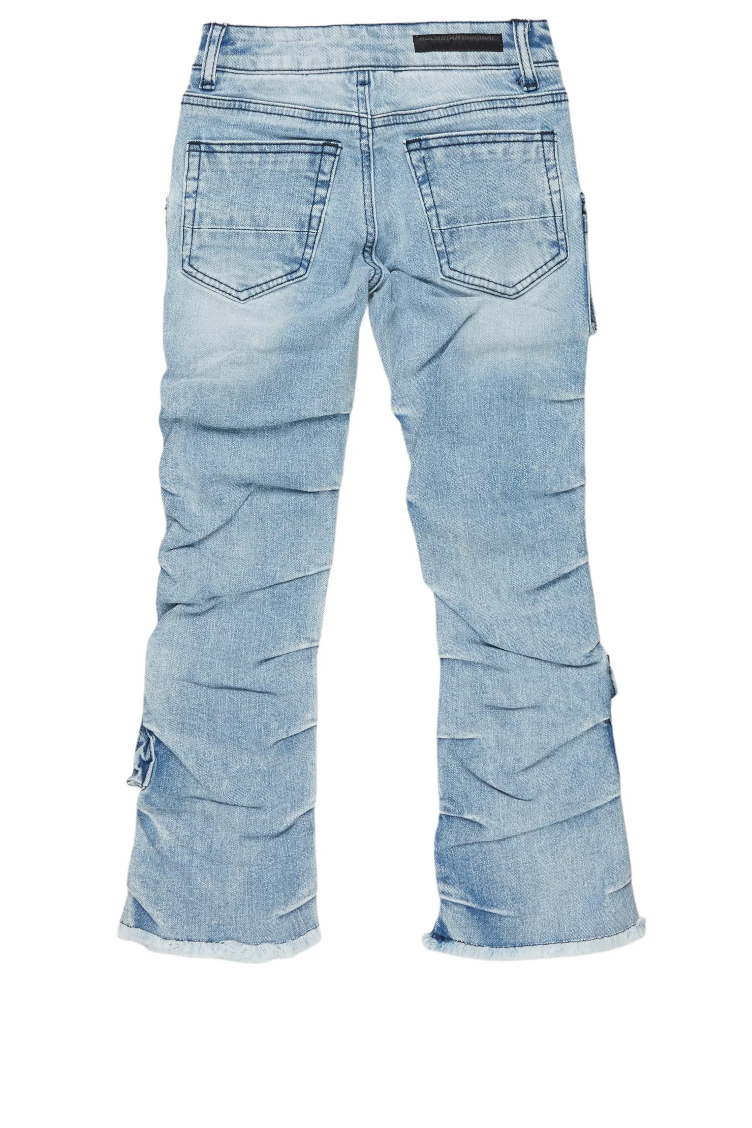 Boys Gentry Light Blue Stacked Flare Jean