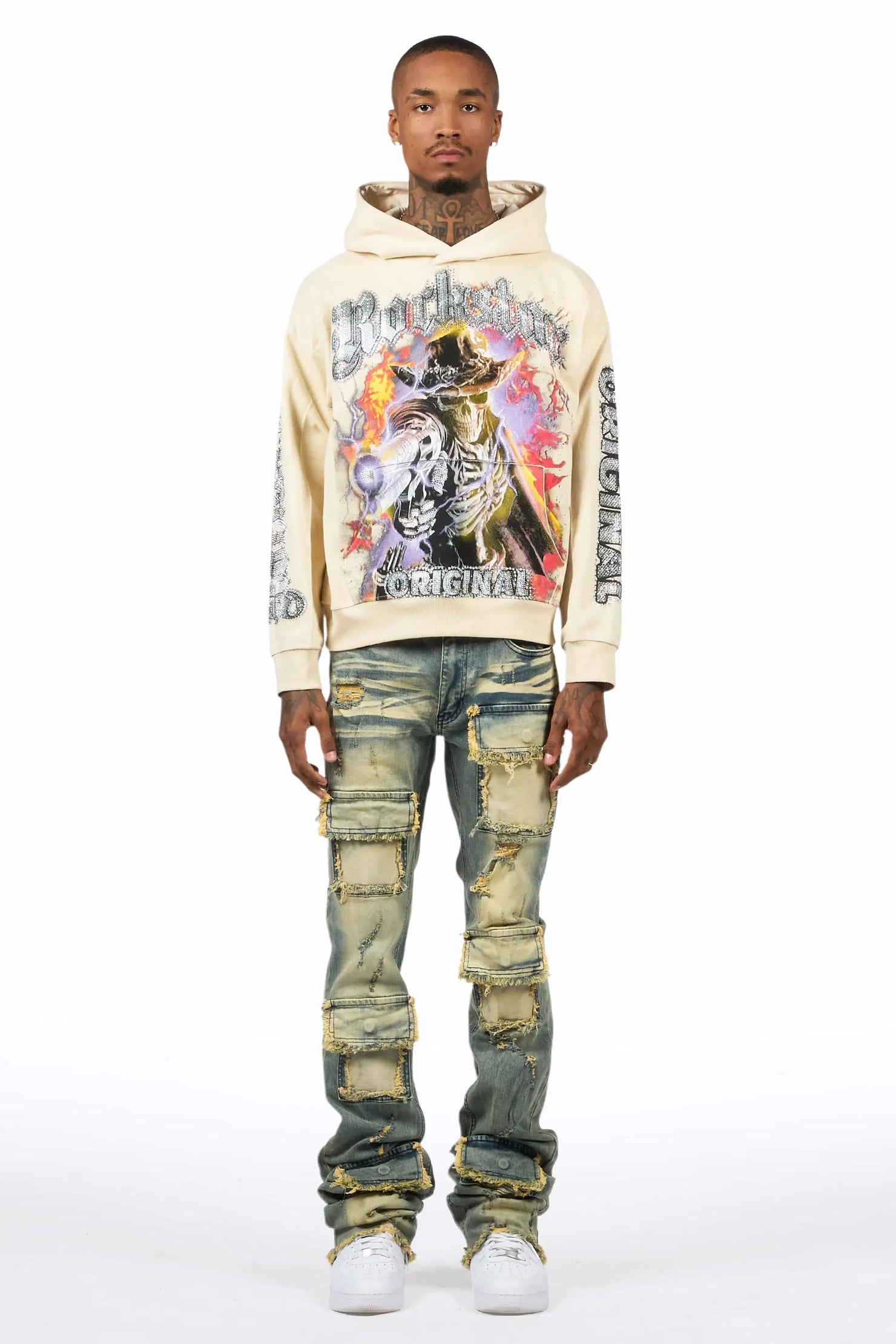 Petrus Tint Wash Super Stacked Flare Jean