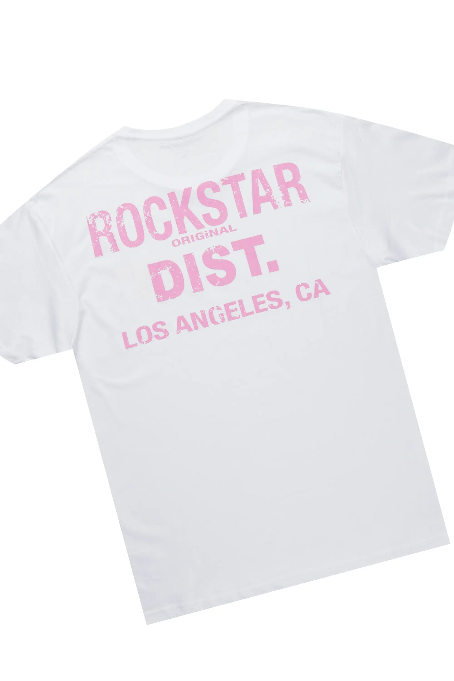 Andraila White/Pink T-Shirt Short Set