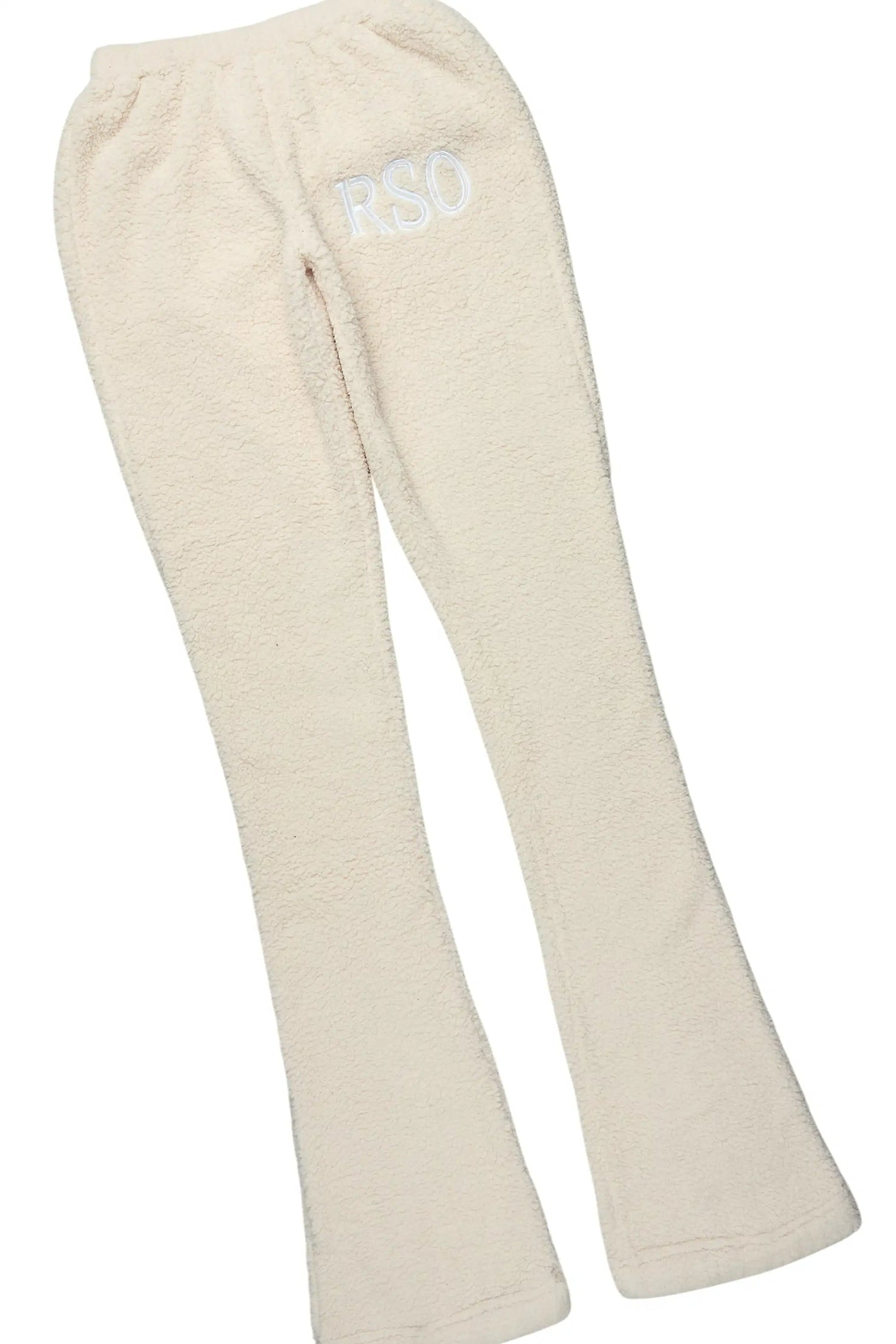 Krystiana Beige Sherpa Zip Up Stacked Track Set