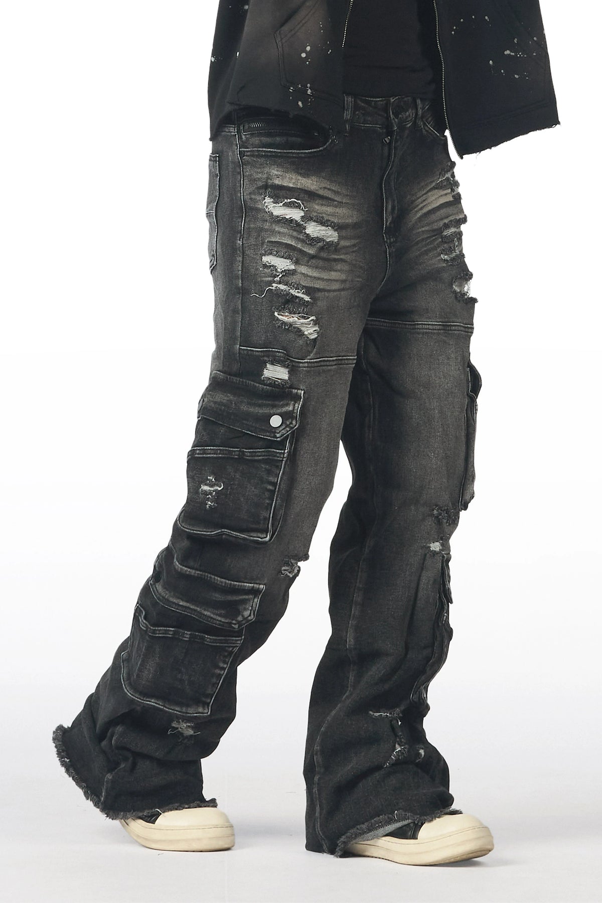 Keylor Black Wash Baggy Fit Jean