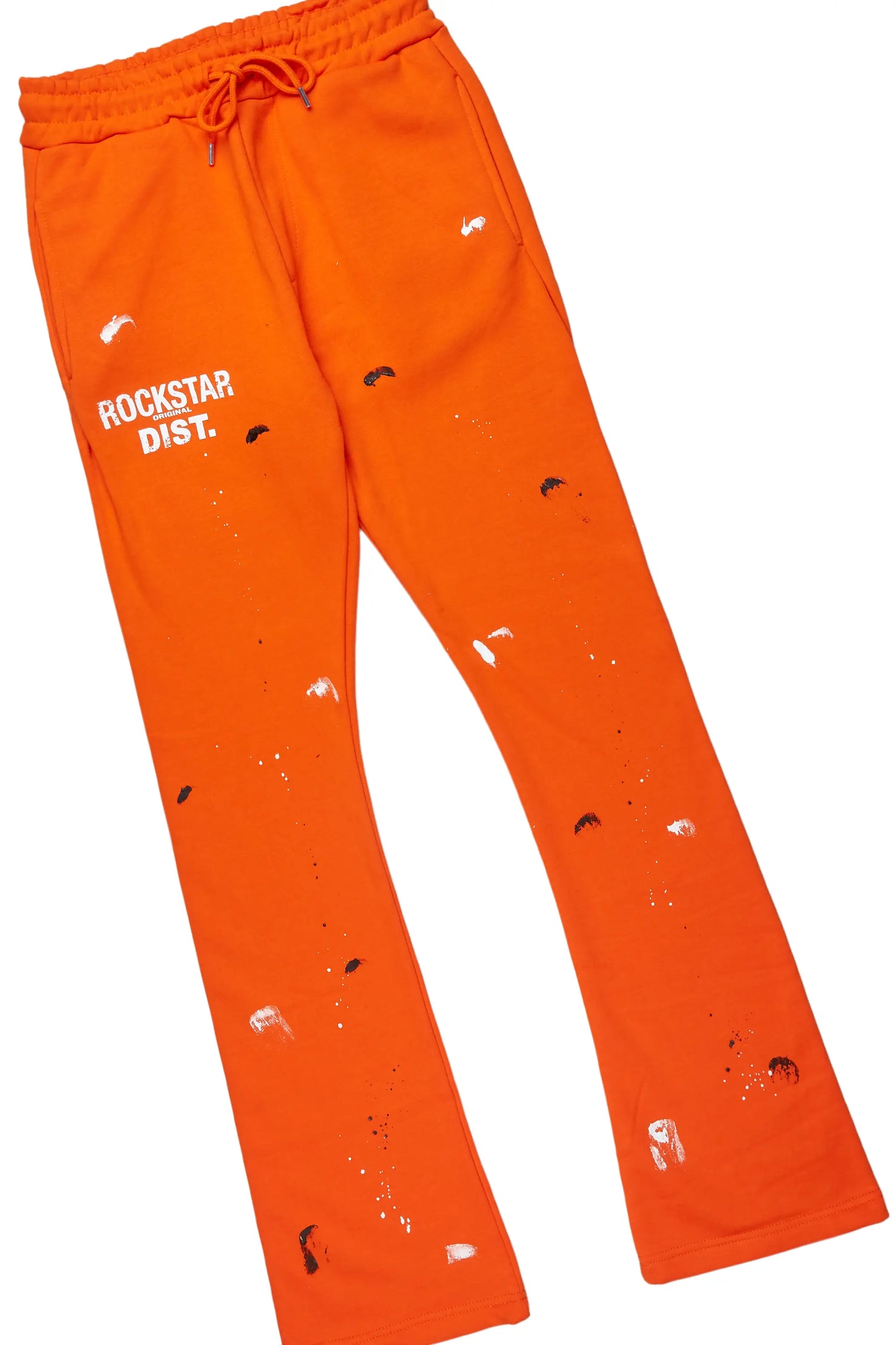 Scottie Black/Orange T-Shirt/Stacked Flare Track Pant Set