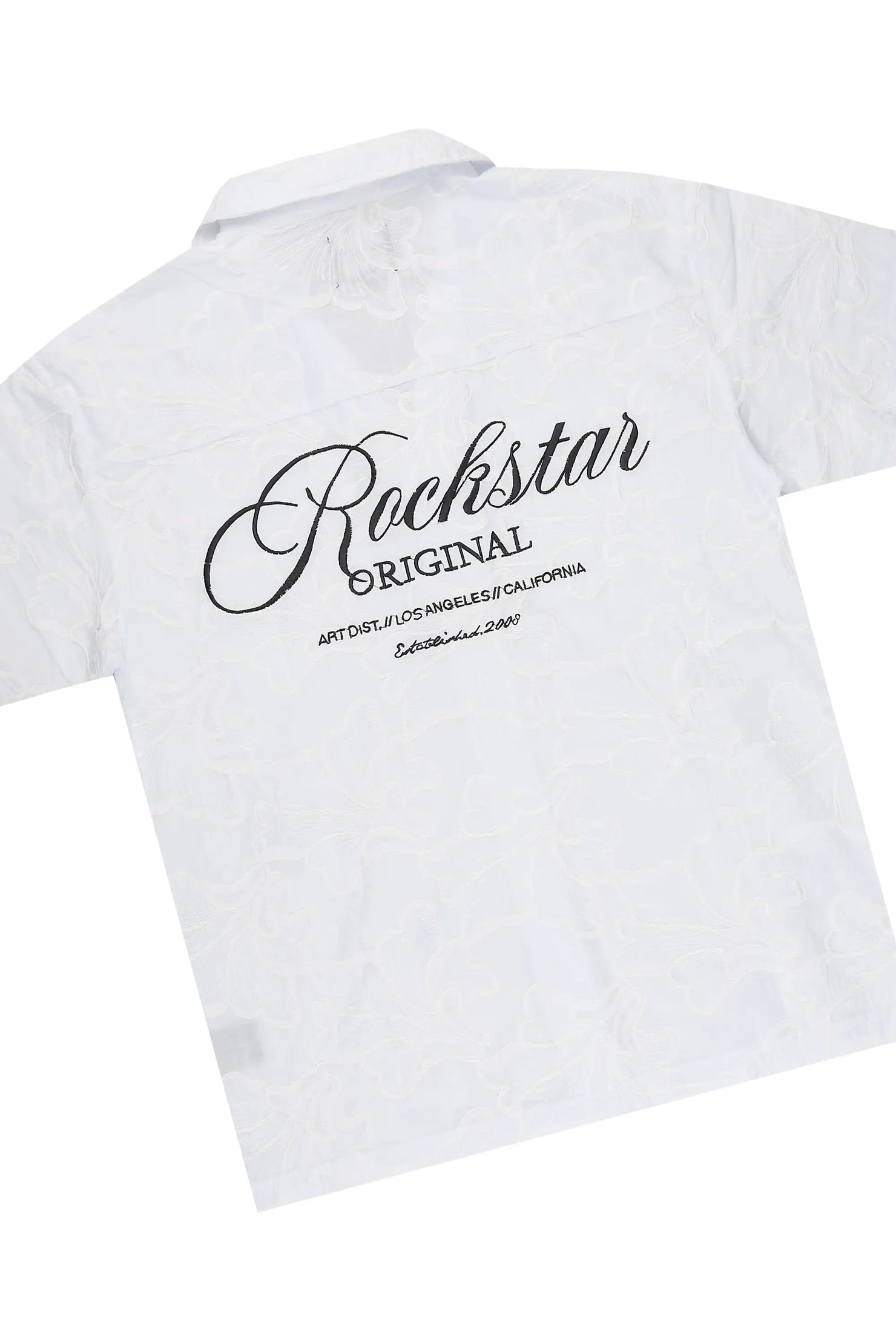 Isaiah White Button Down Shirt/Short Set