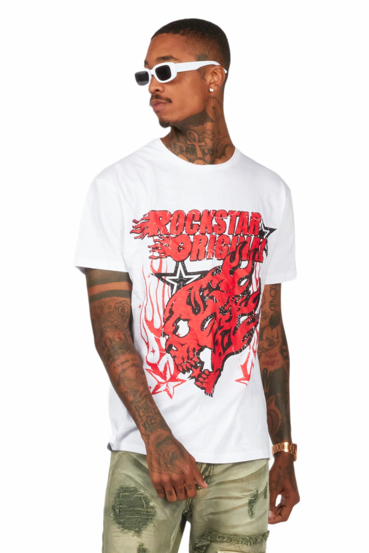 Smitty White/Red Graphic T-Shirt