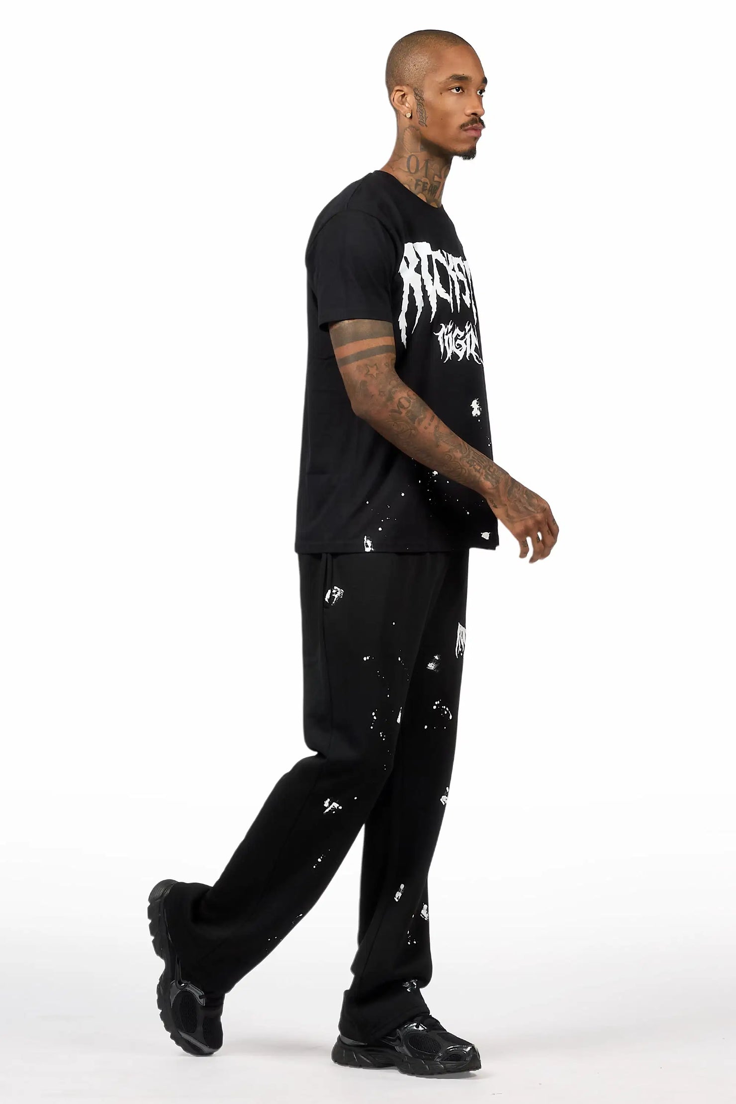 Twinkle Black/White T-Shirt/Relaxed Track Set