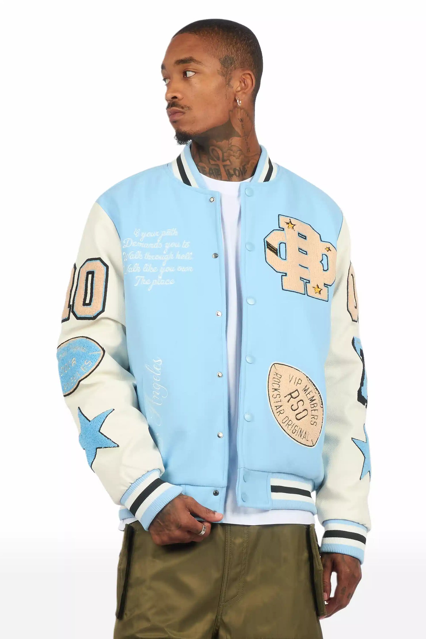 Balser Carolina Blue Varsity Jacket