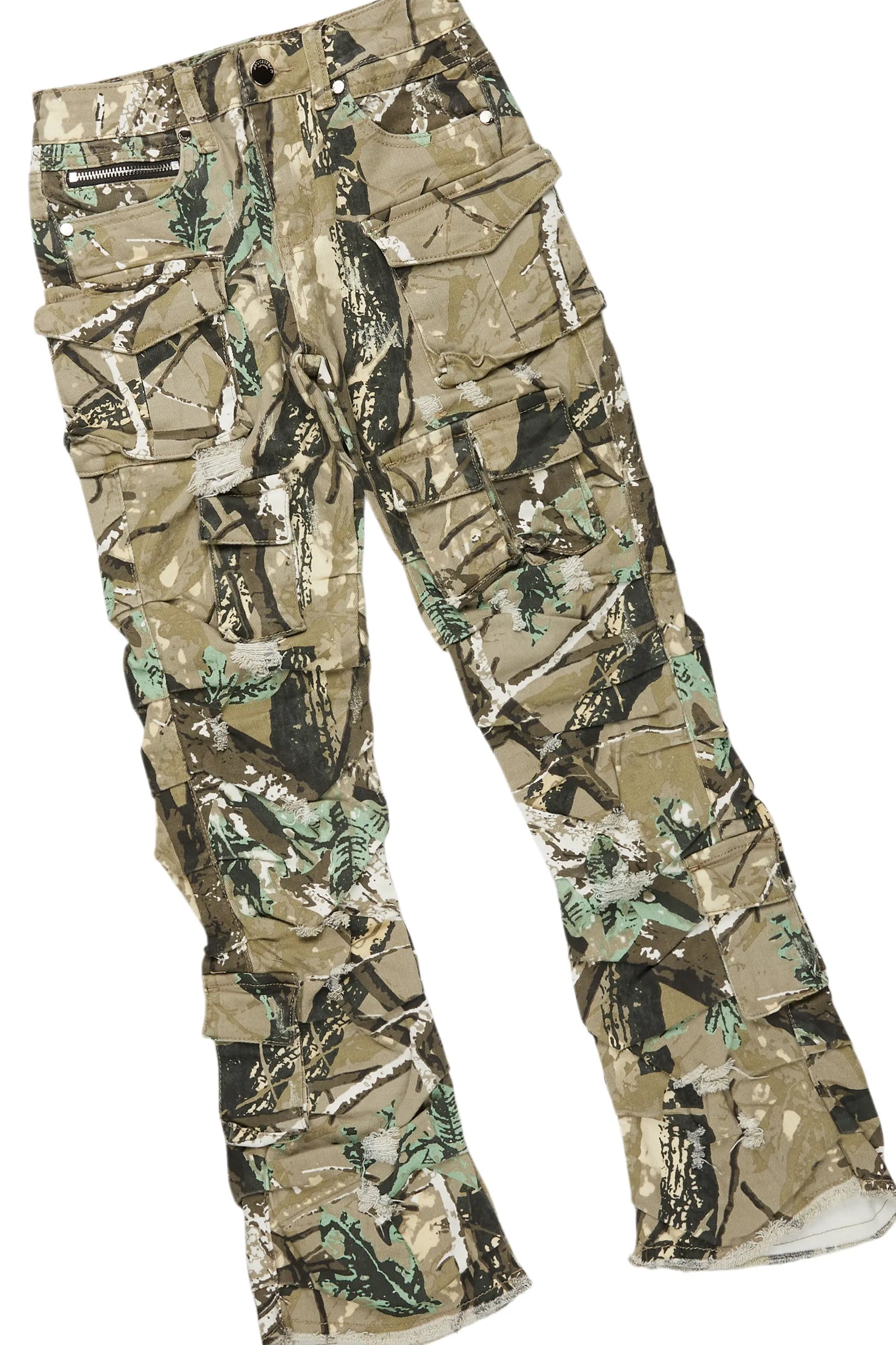 Boys All Eyes Dark Grey Hoodie/Stacked Flare Jean Set