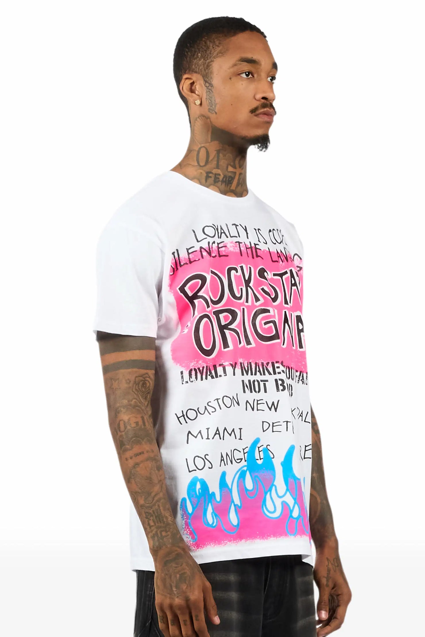 Beno 2.0 White Oversized Graphic T-Shirt
