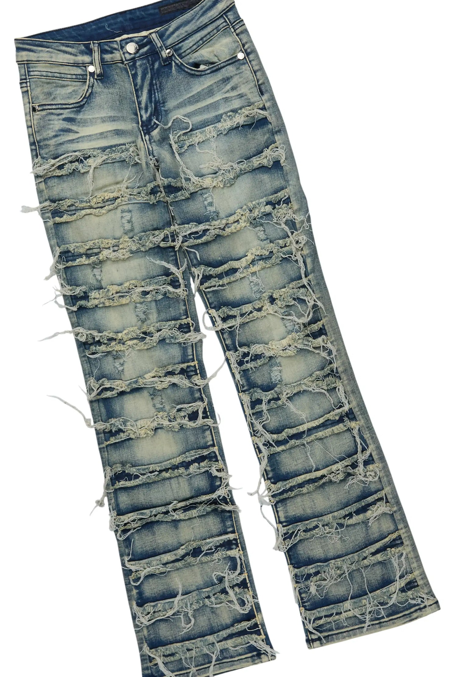 Boys Koen Red Hoodie & Waylon Tint Stacked Jean Set