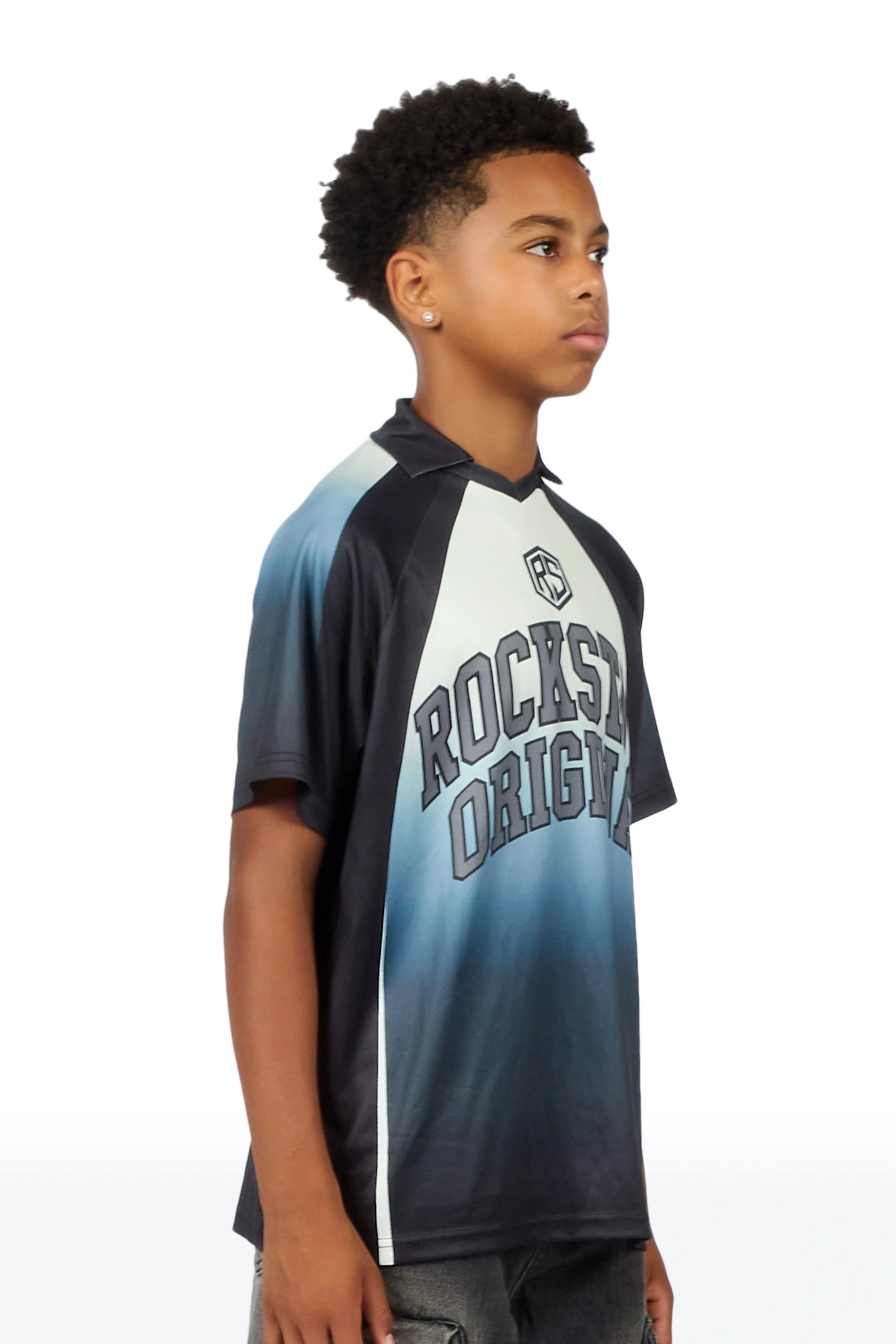 Boys Ricco Black/White Graphic Jersey