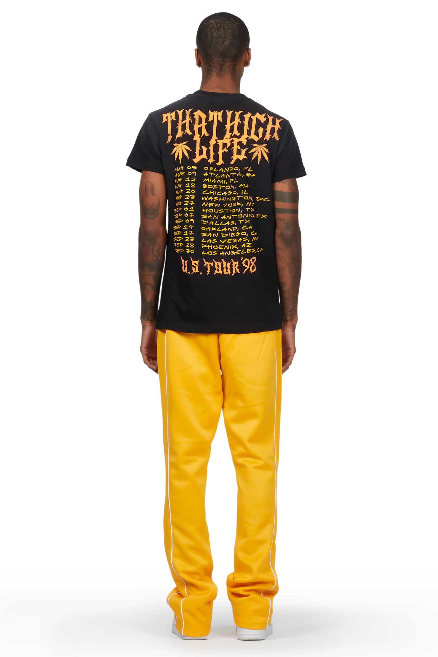 Manitol Black/Yellow T-Shirt/Stacked Track Set