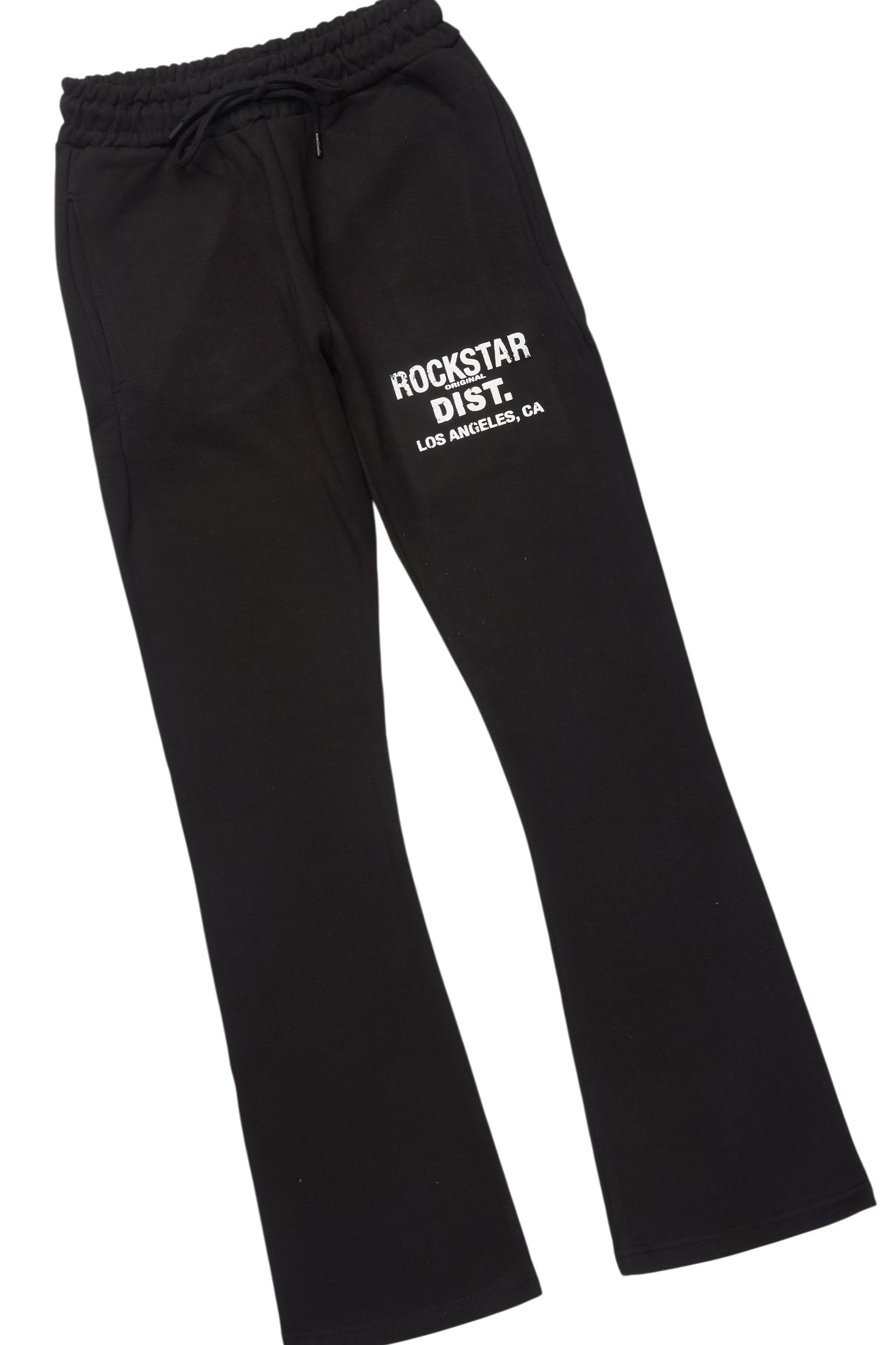 Lake Black/White Oversized T-Shirt/Stacked Track Pant Set