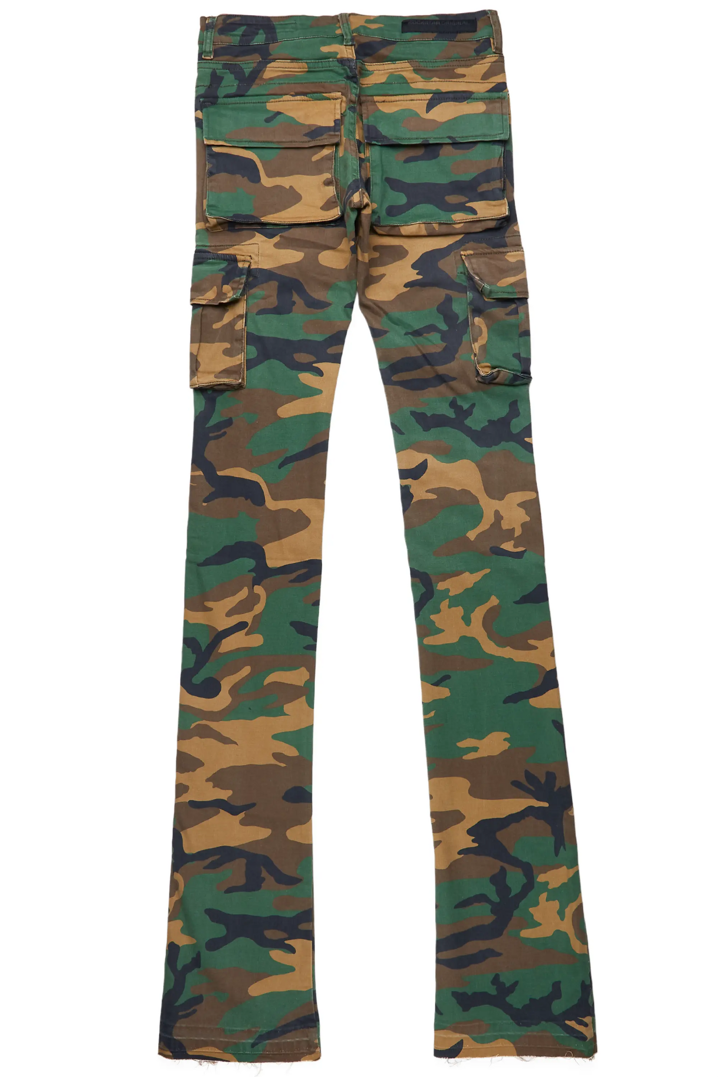 Kirrem Camo Super Stacked Flare Jean