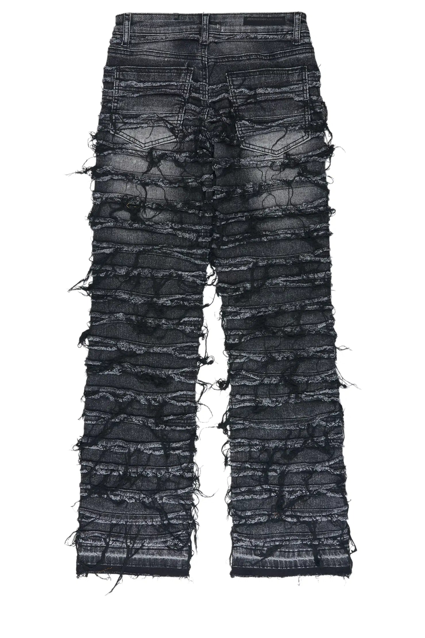 Girls Melany Grey Stacked Flare Jean