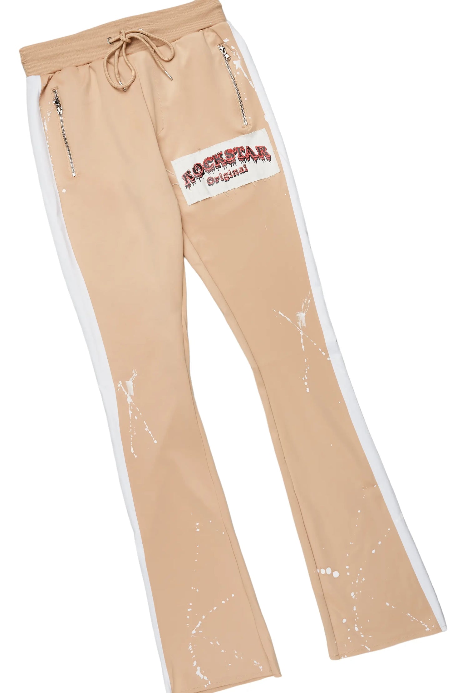 Tabor White/Beige T-Shirt/Stacked Flare Track Set