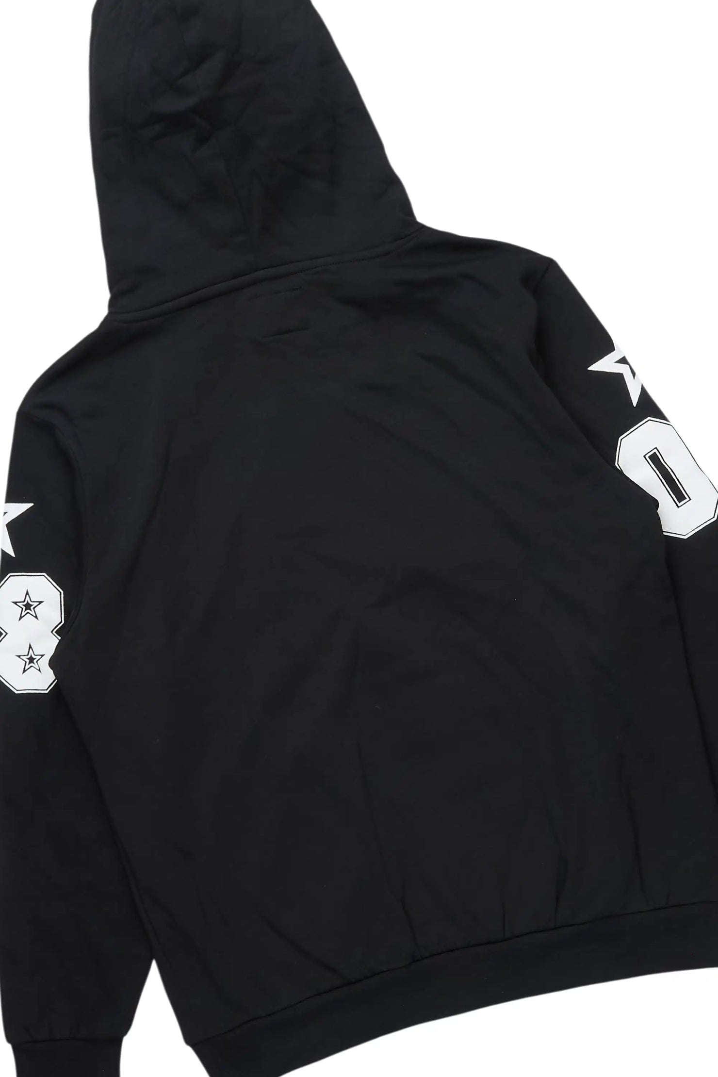 Skender Black/White Hoodie/Stacked Flare Track Set