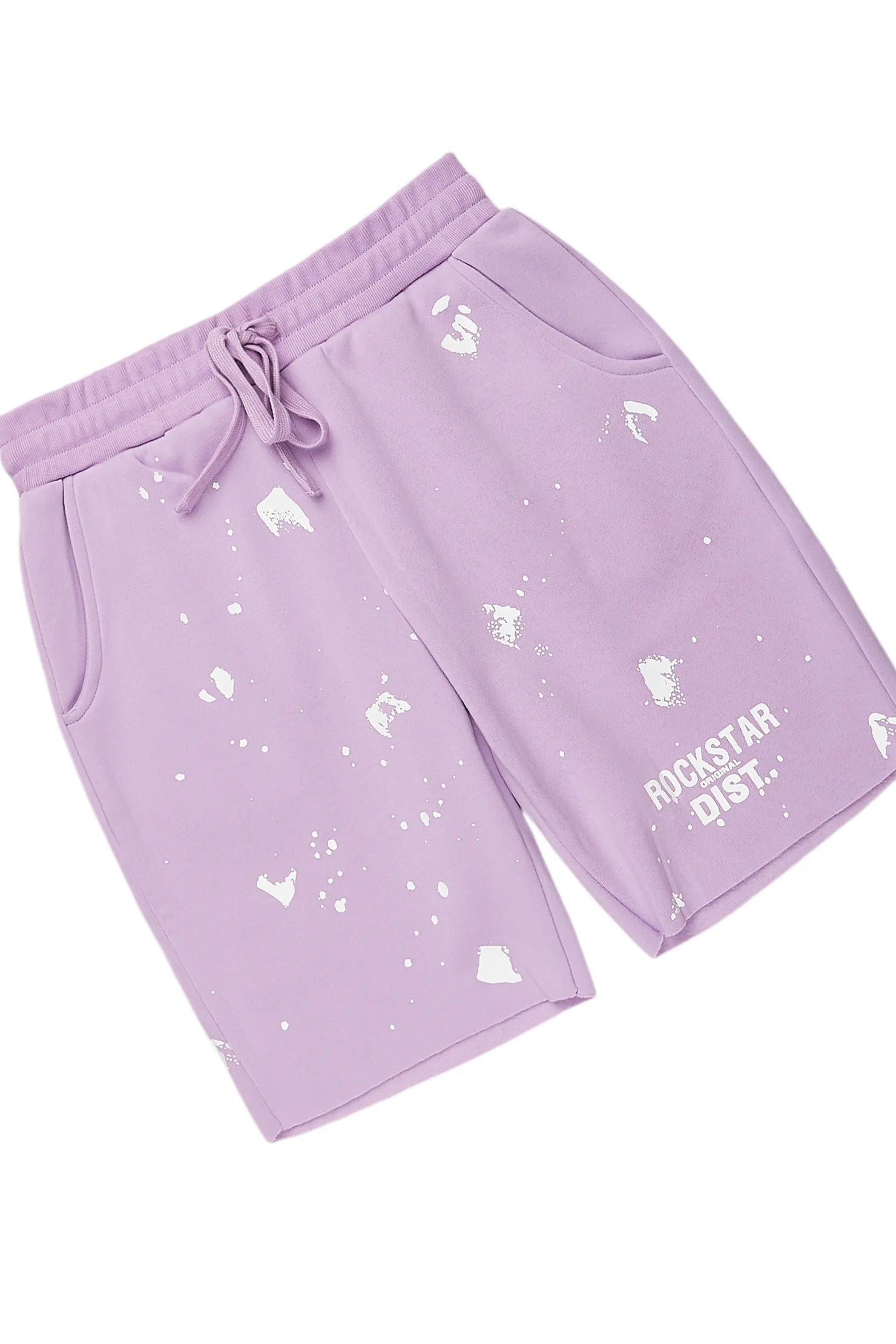 Kanesha Lavender Zip Up Short Set