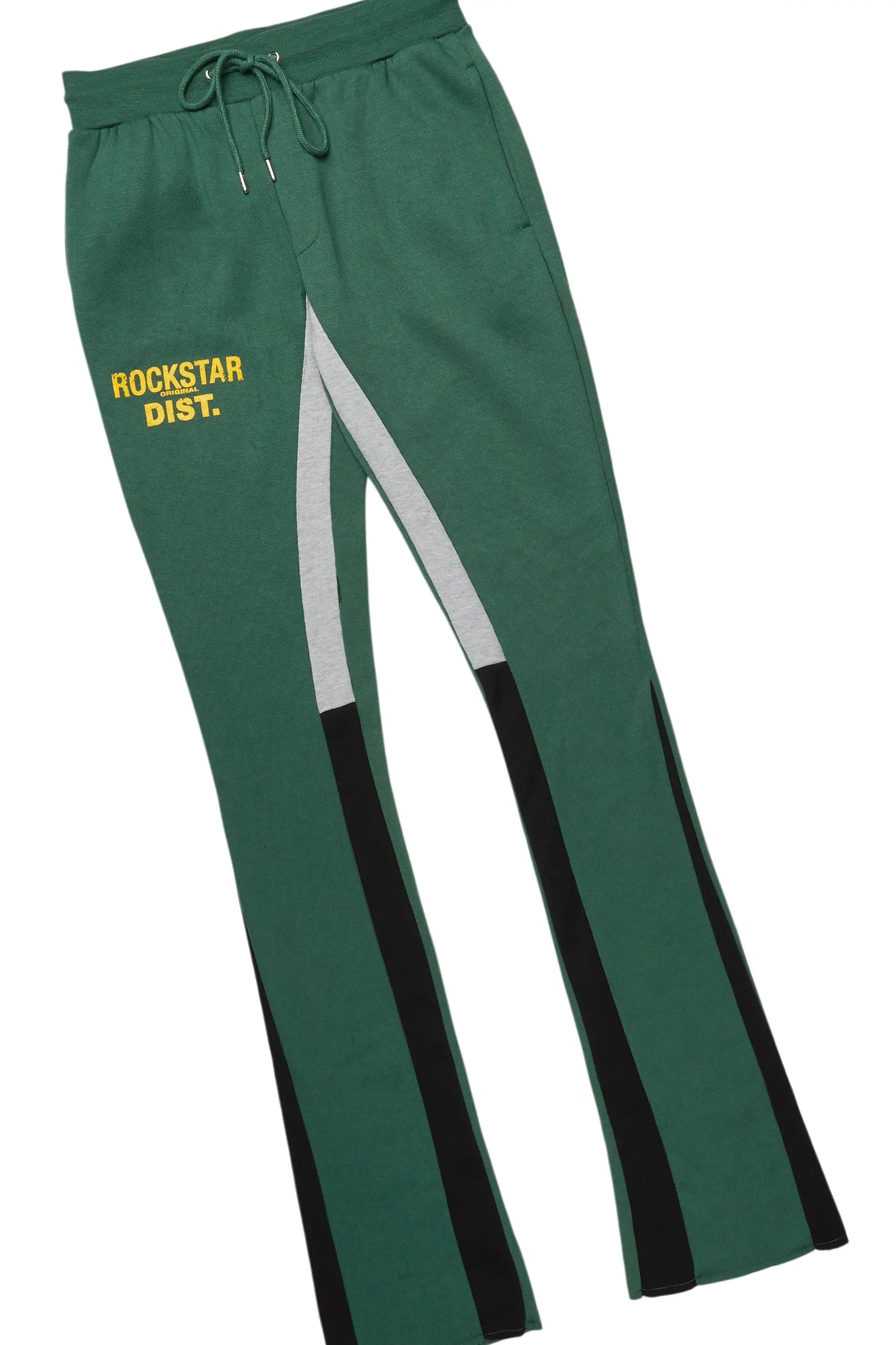 Lake Green/Yellow Hoodie/Stacked Flare Track Pant Set