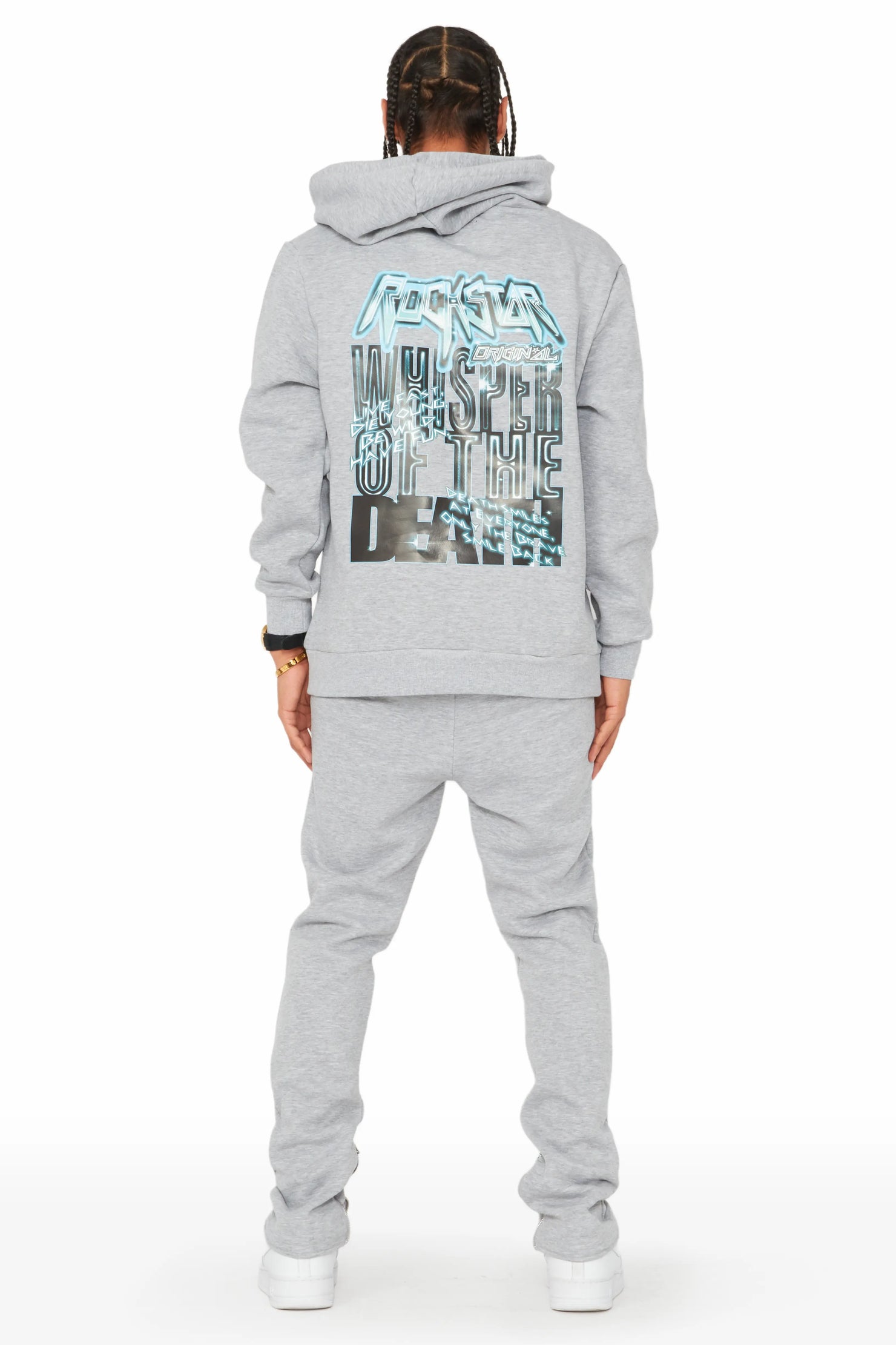 Obern Heather Grey Slim Fit Track Set