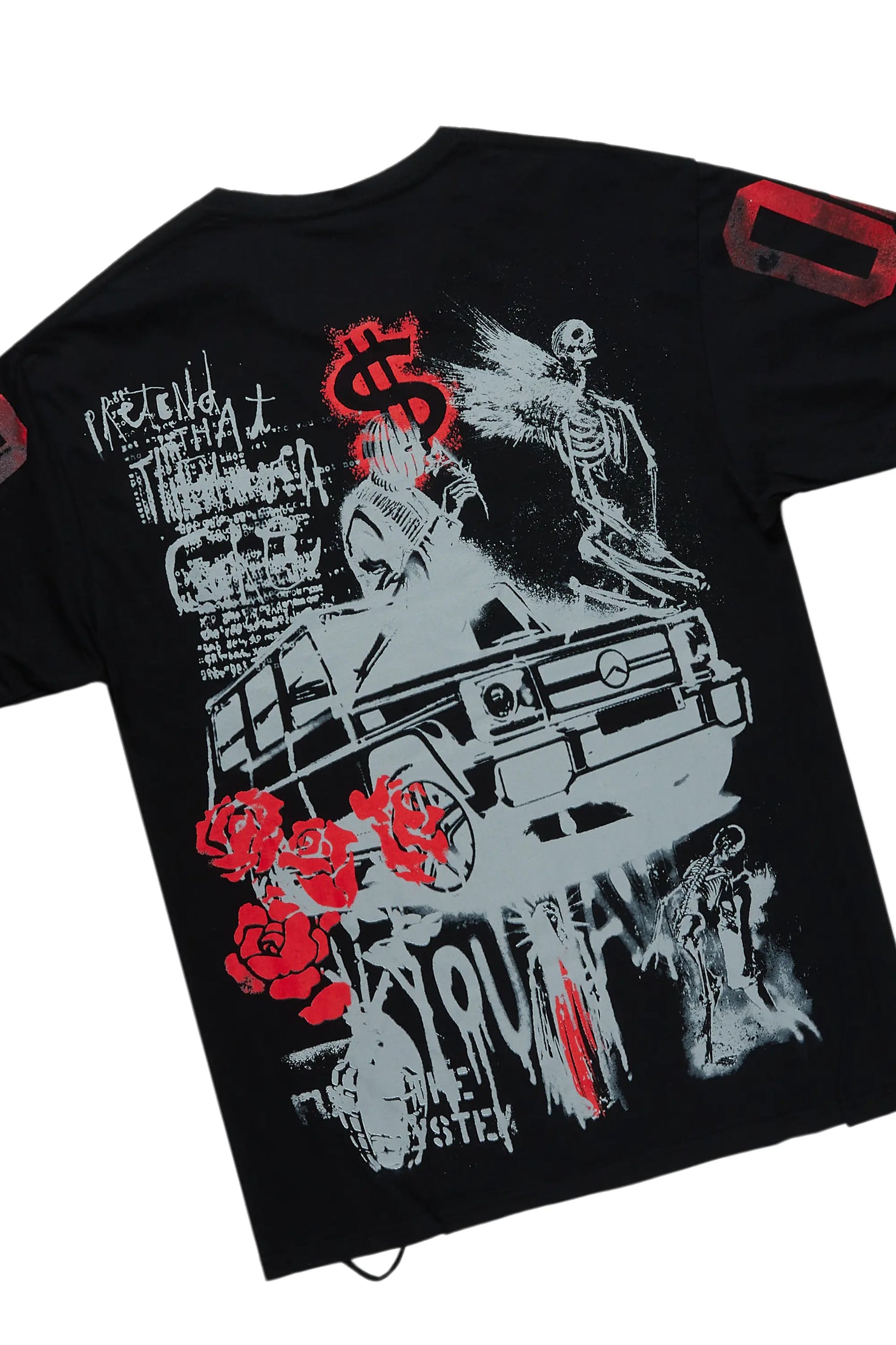 Grill Black T-Shirt/Denim Short Set