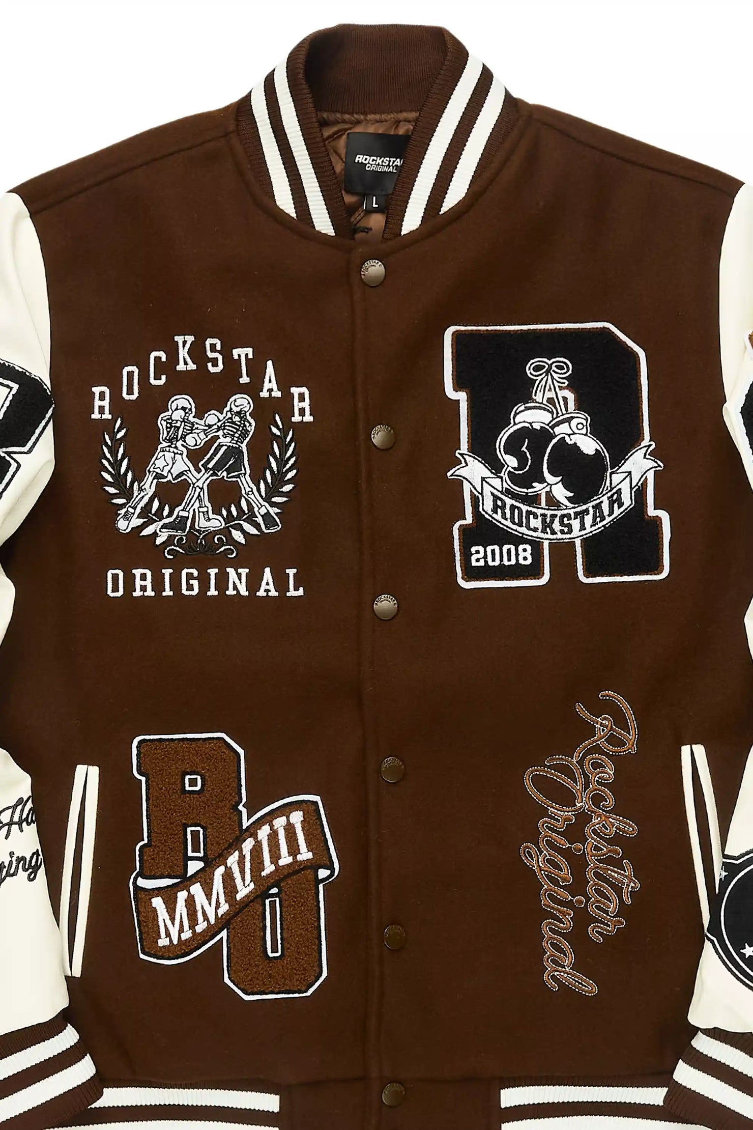 Lutador Brown Varsity Jacket