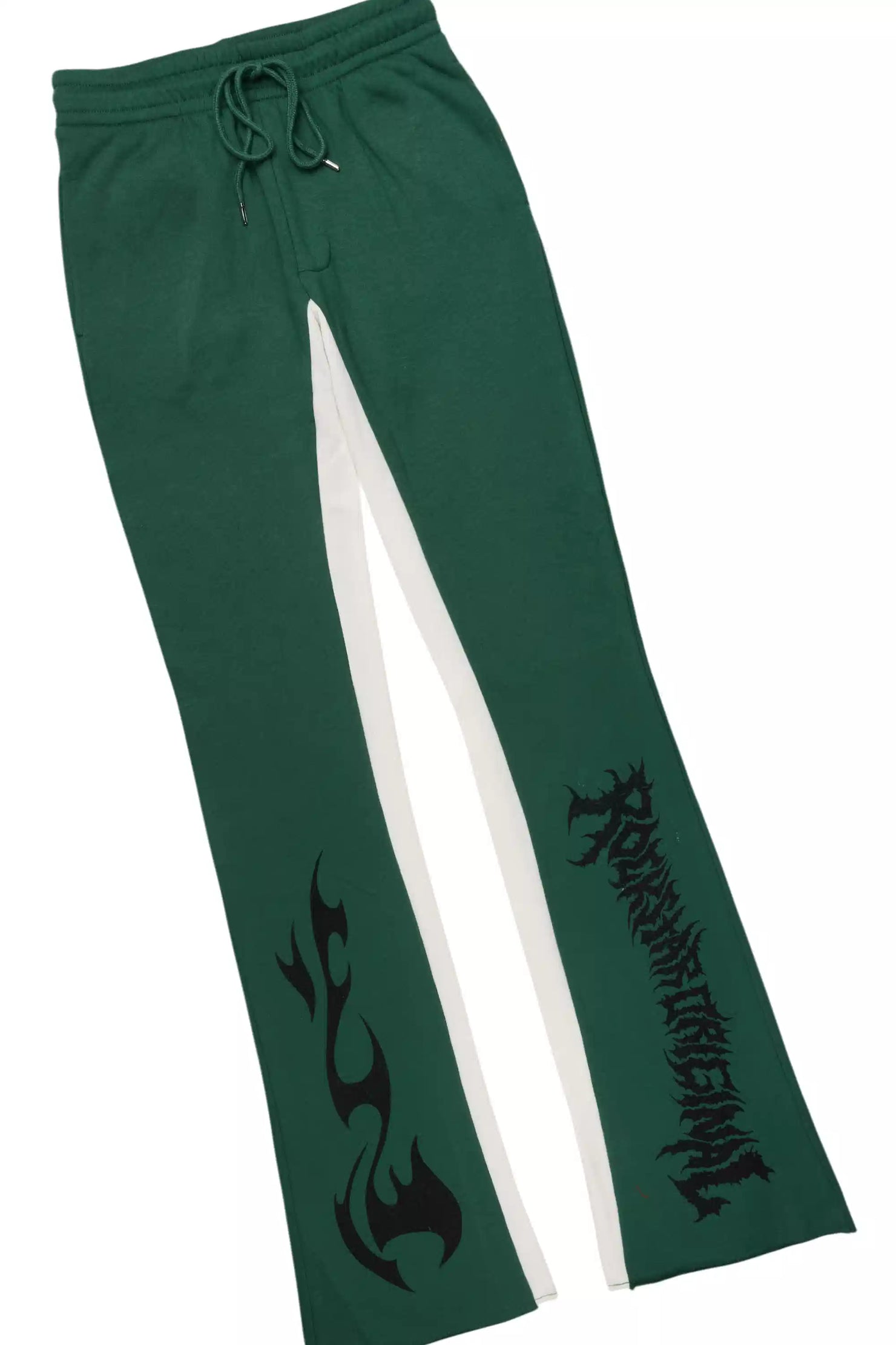 Deathrow White/Green Hoodie/Stacked Track Set
