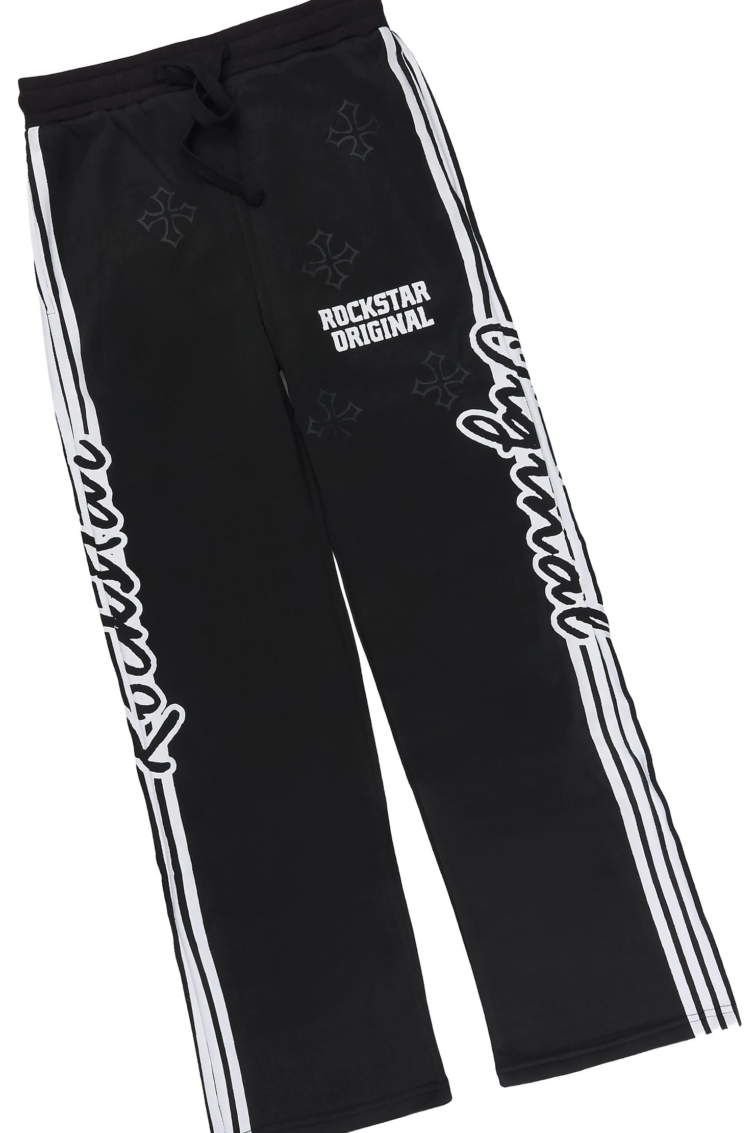 Boys Osso Black Hoodie Stacked Track Set