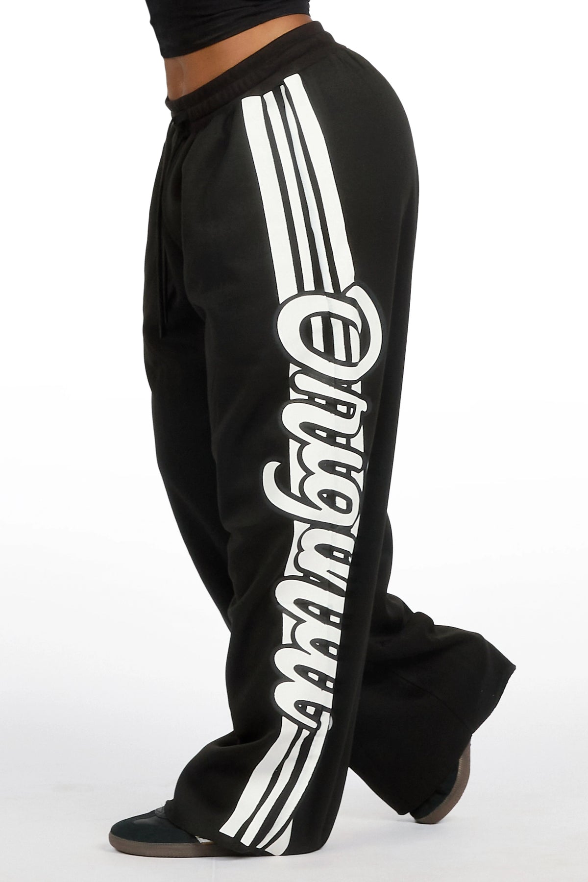 Trinnity Black Baggy Track Pant