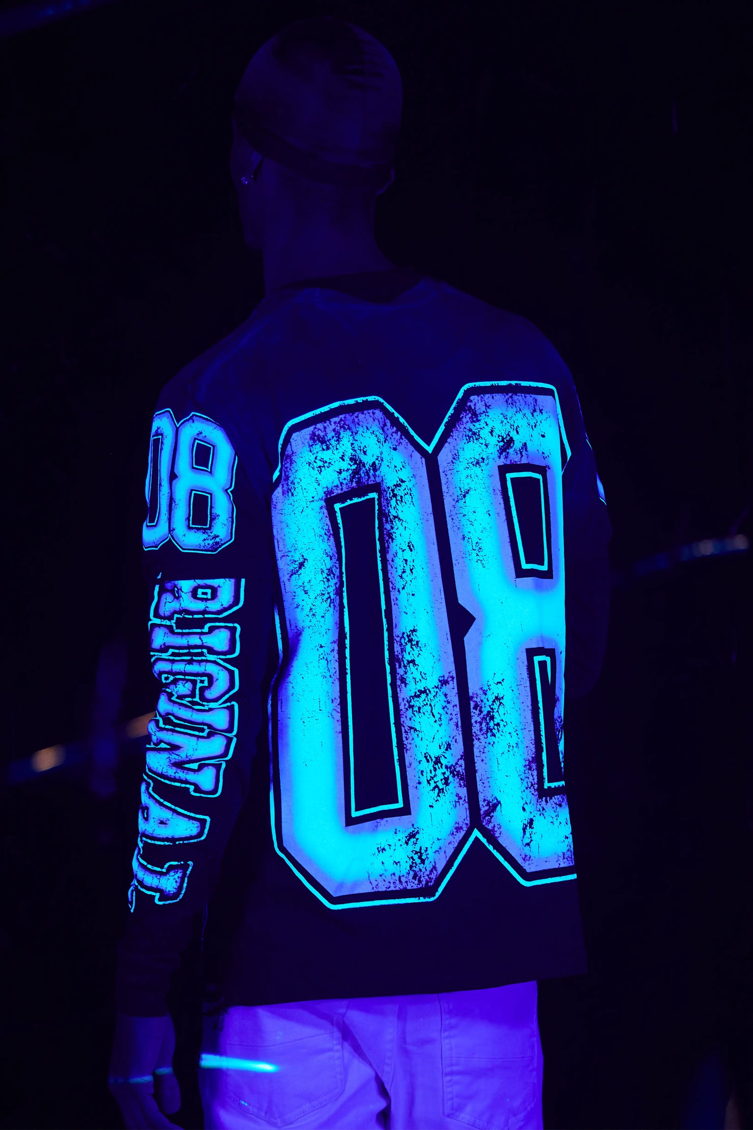 Fields Black/Purple Double Layer Long Sleeve Graphic T-Shirt