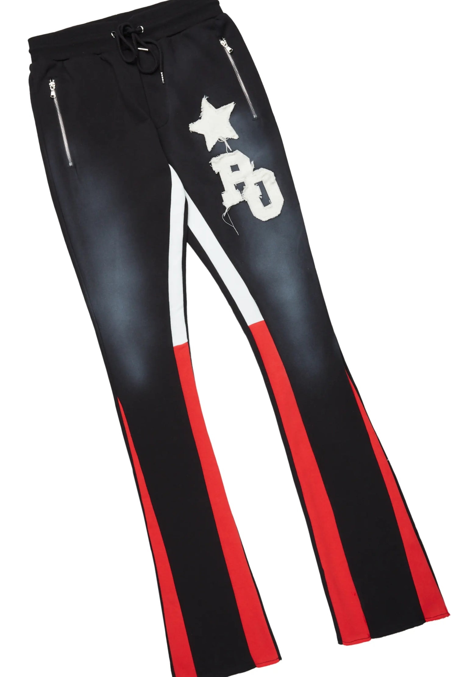 Edwald Black T-Shirt/Stacked Flare Track Set