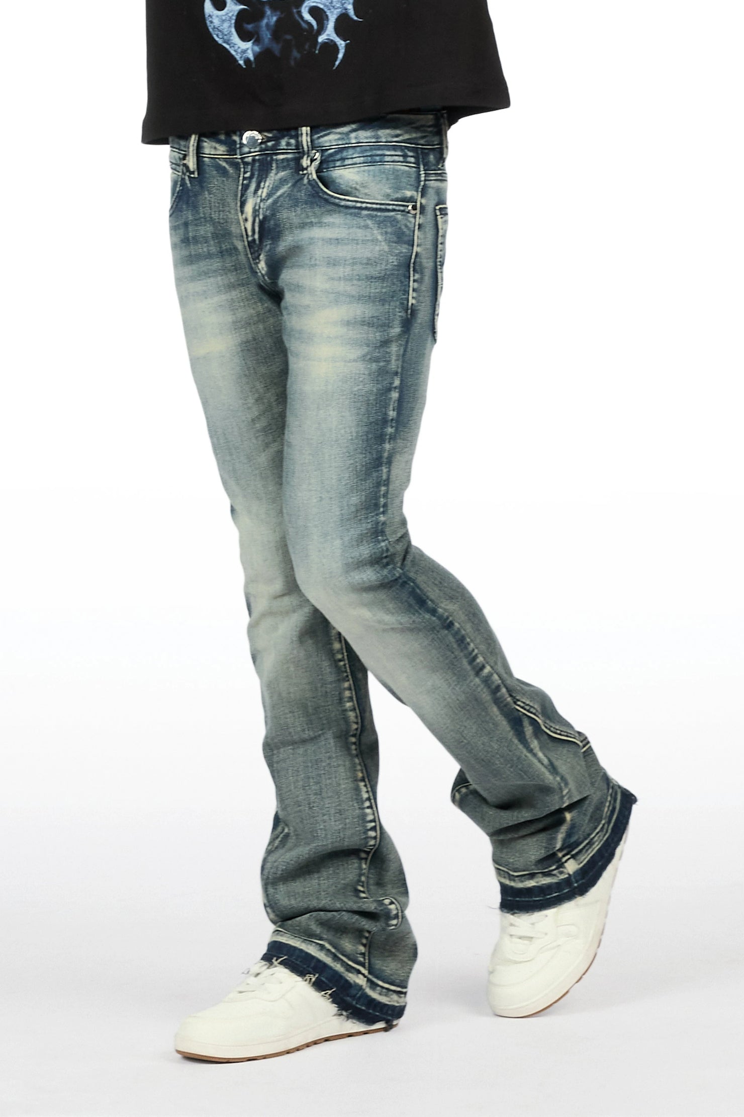 Boys Nexar Blue Stacked Flare Jean