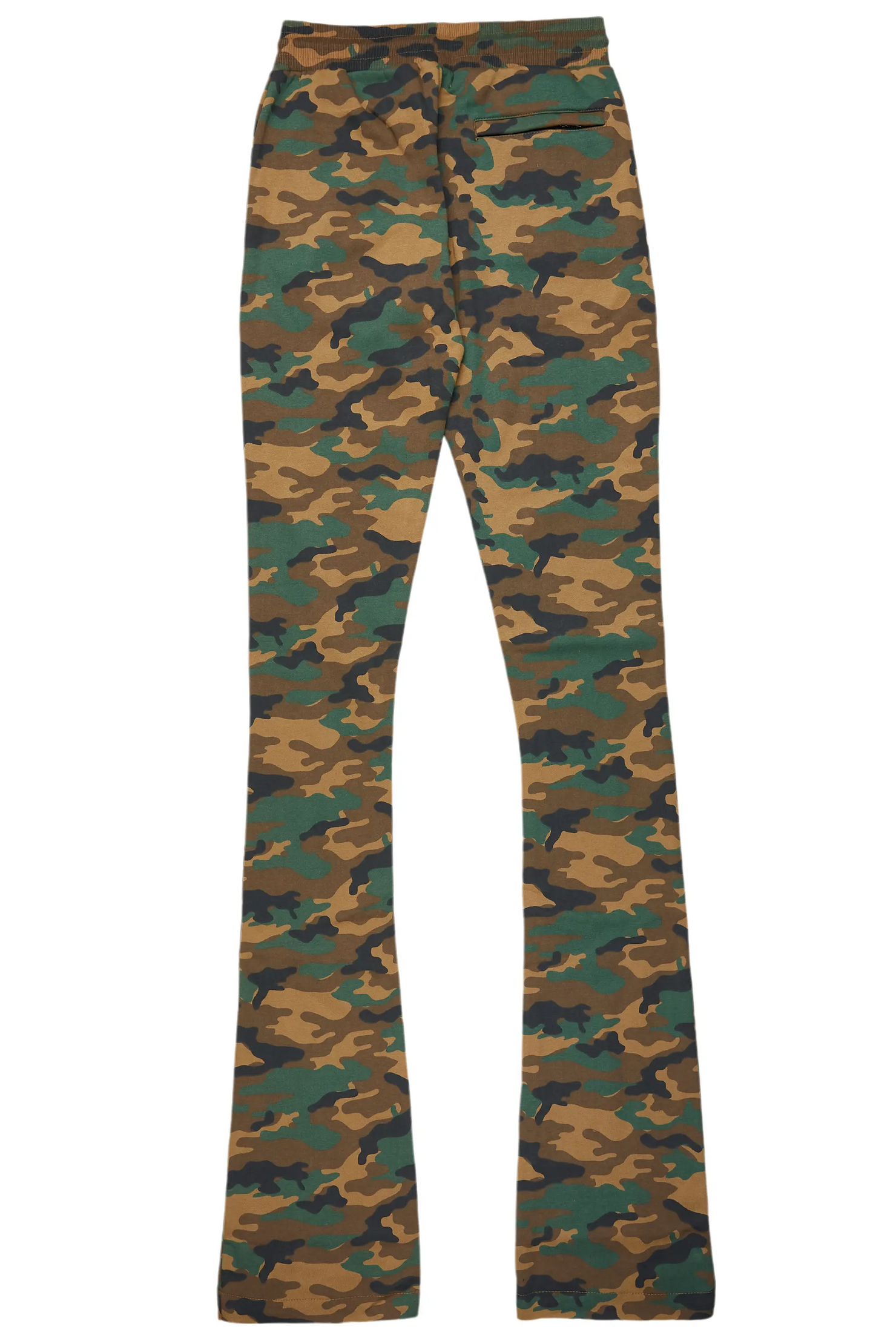Callie Faded Camo Super Stacked Flare Pants