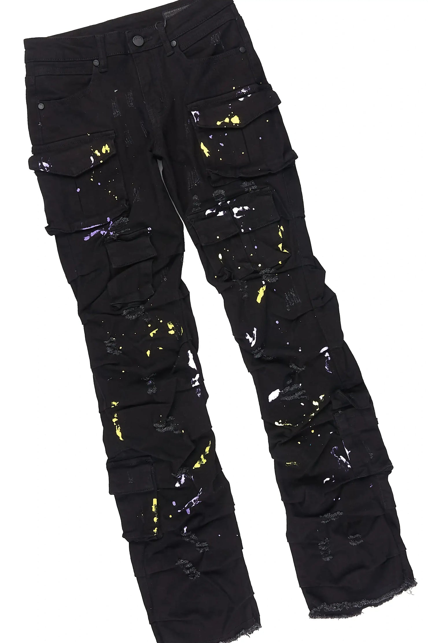 Boys Torell Black T-Shirt Stacked Jean Set