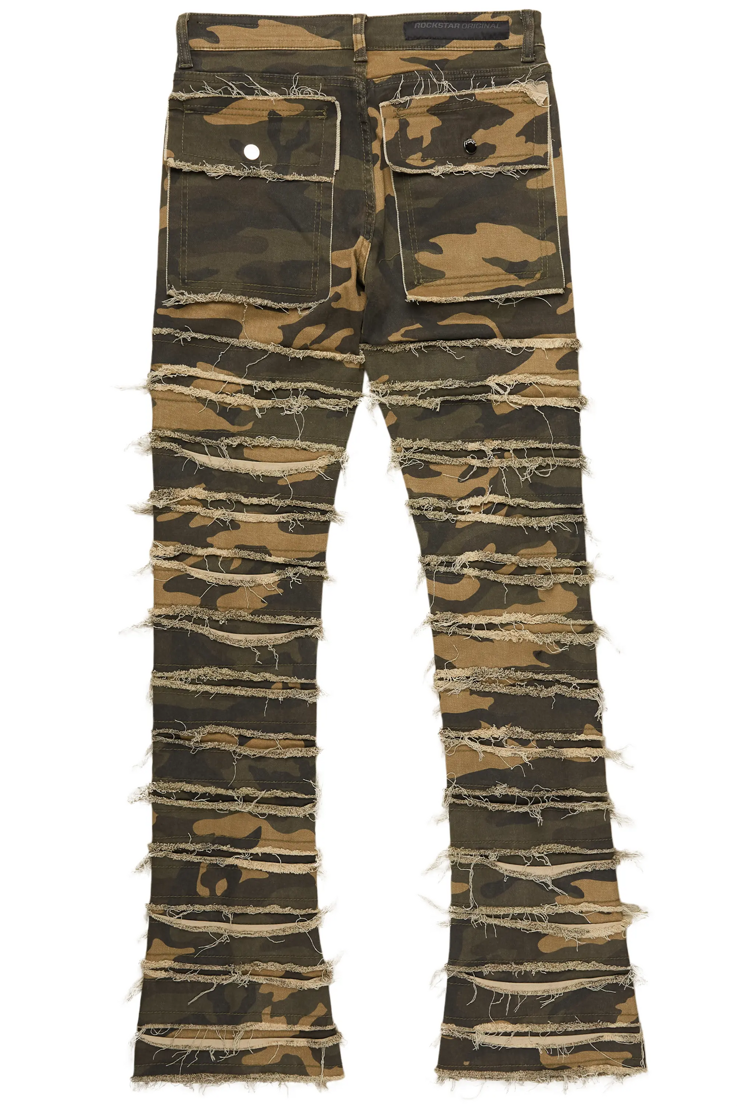 Kinby Camo Stacked Flare Jean