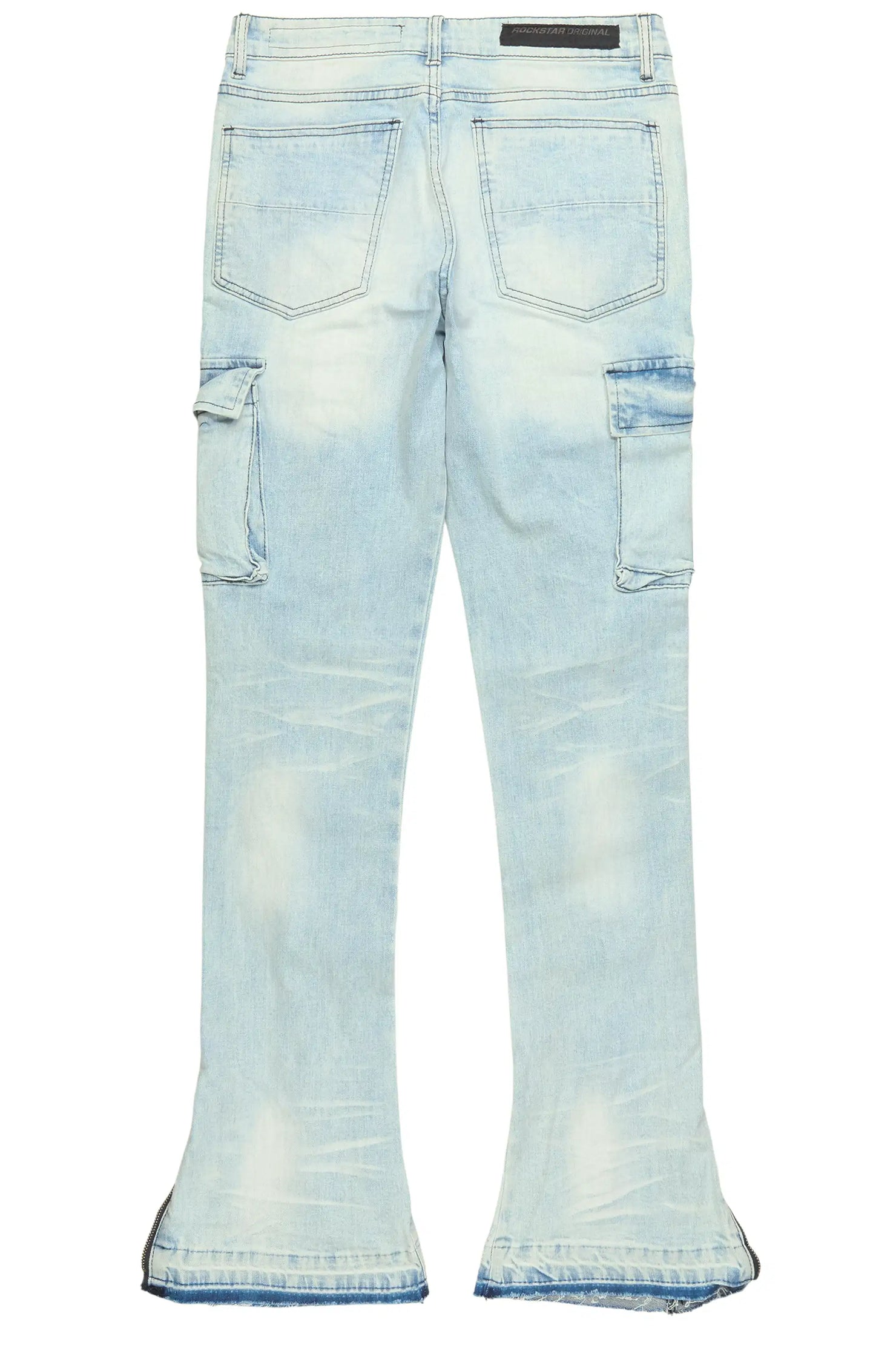 Aftermath Light Blue Stacked Flare Jean