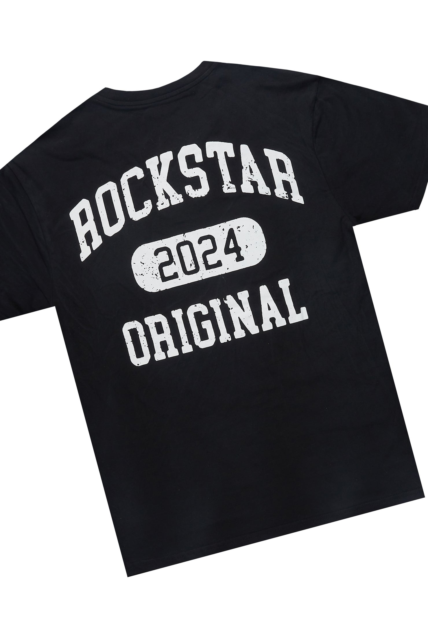 Lionela Black T-Shirt Snap Short Set