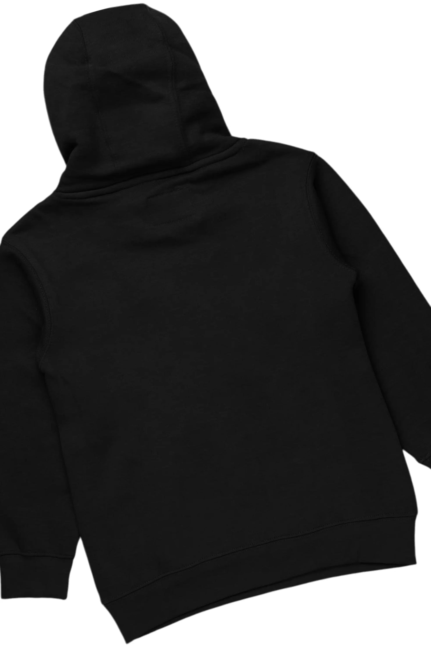 Boys Amos Black Hoodie/Stacked Flare Jean Set