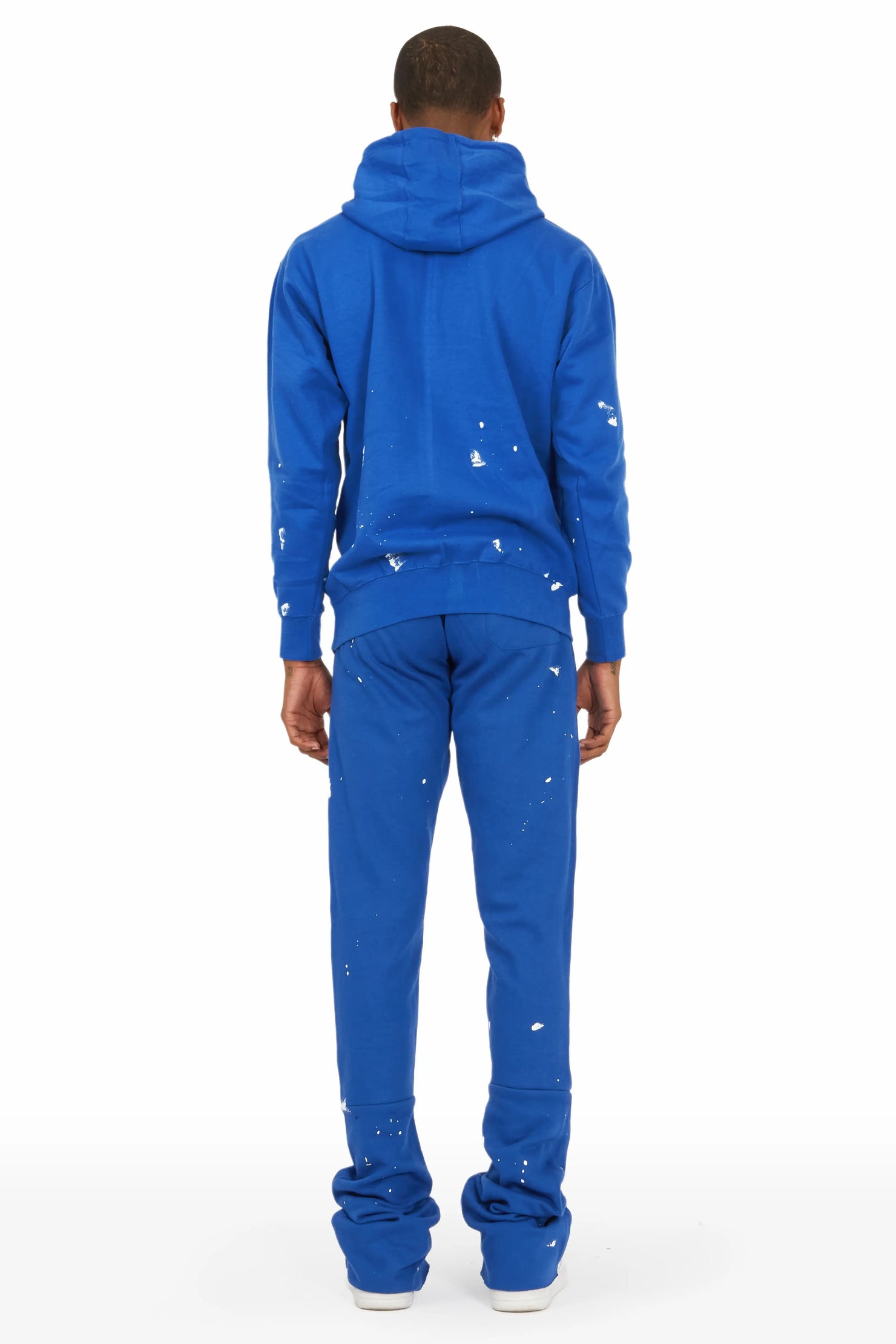 Raffer Royal Blue Hoodie/Super Stacked Flare Track Set