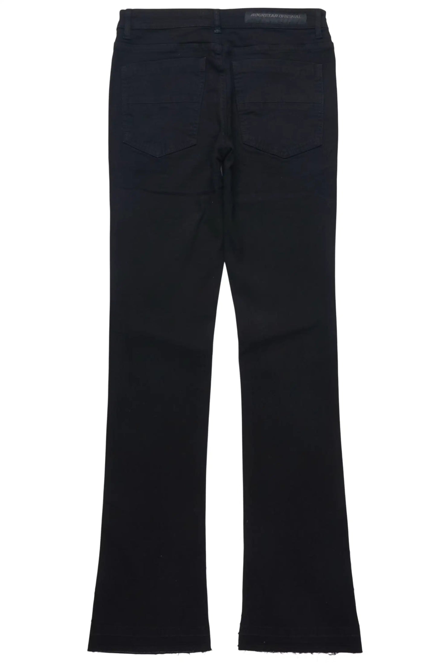 Maxton Black Rhinestone Stacked Flare Jean