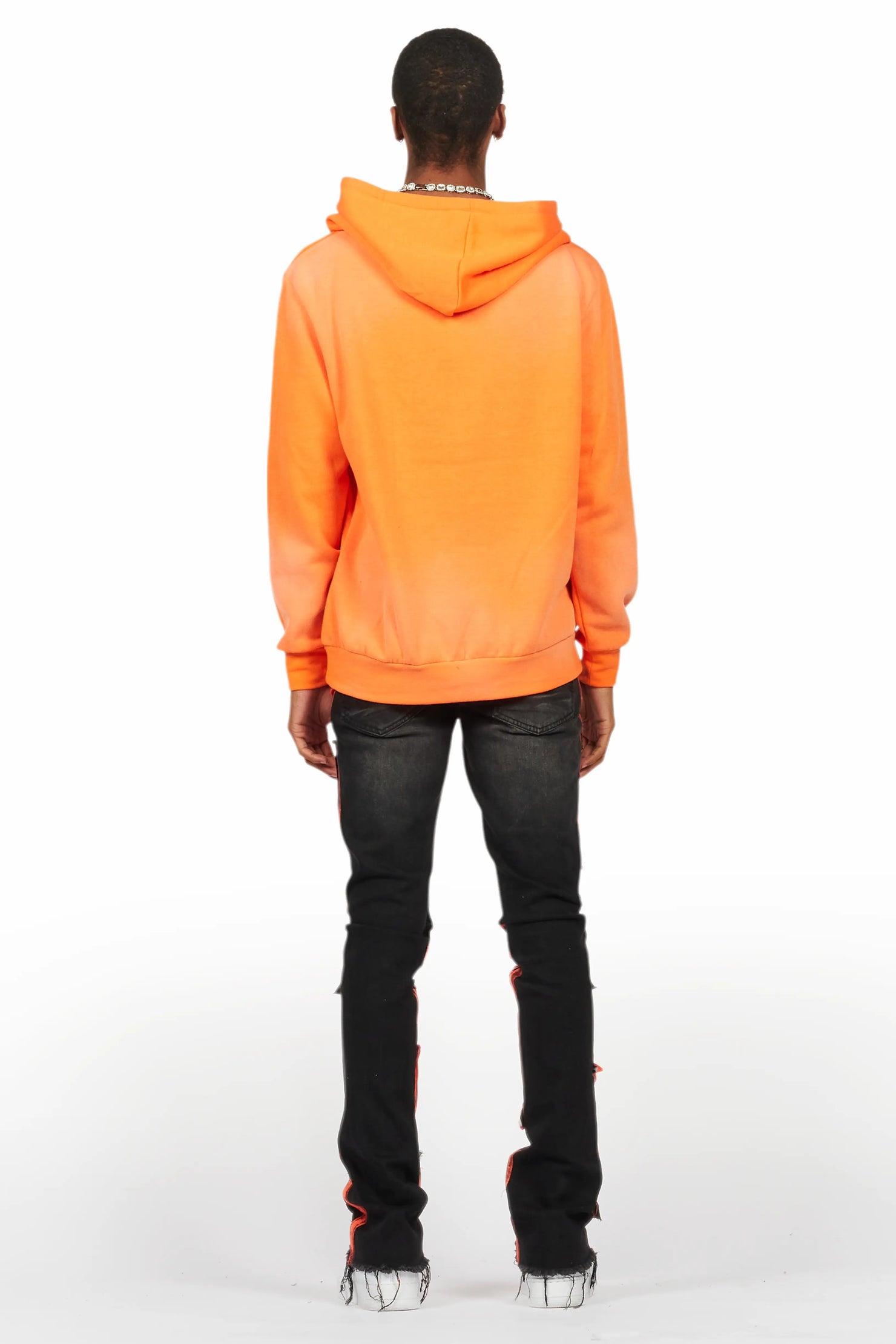 Baki Orange Distressed Hoodie