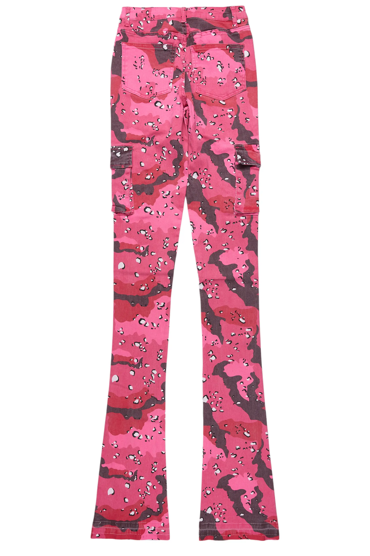 Brandie Pink Camo Painted Super Stacked Jean