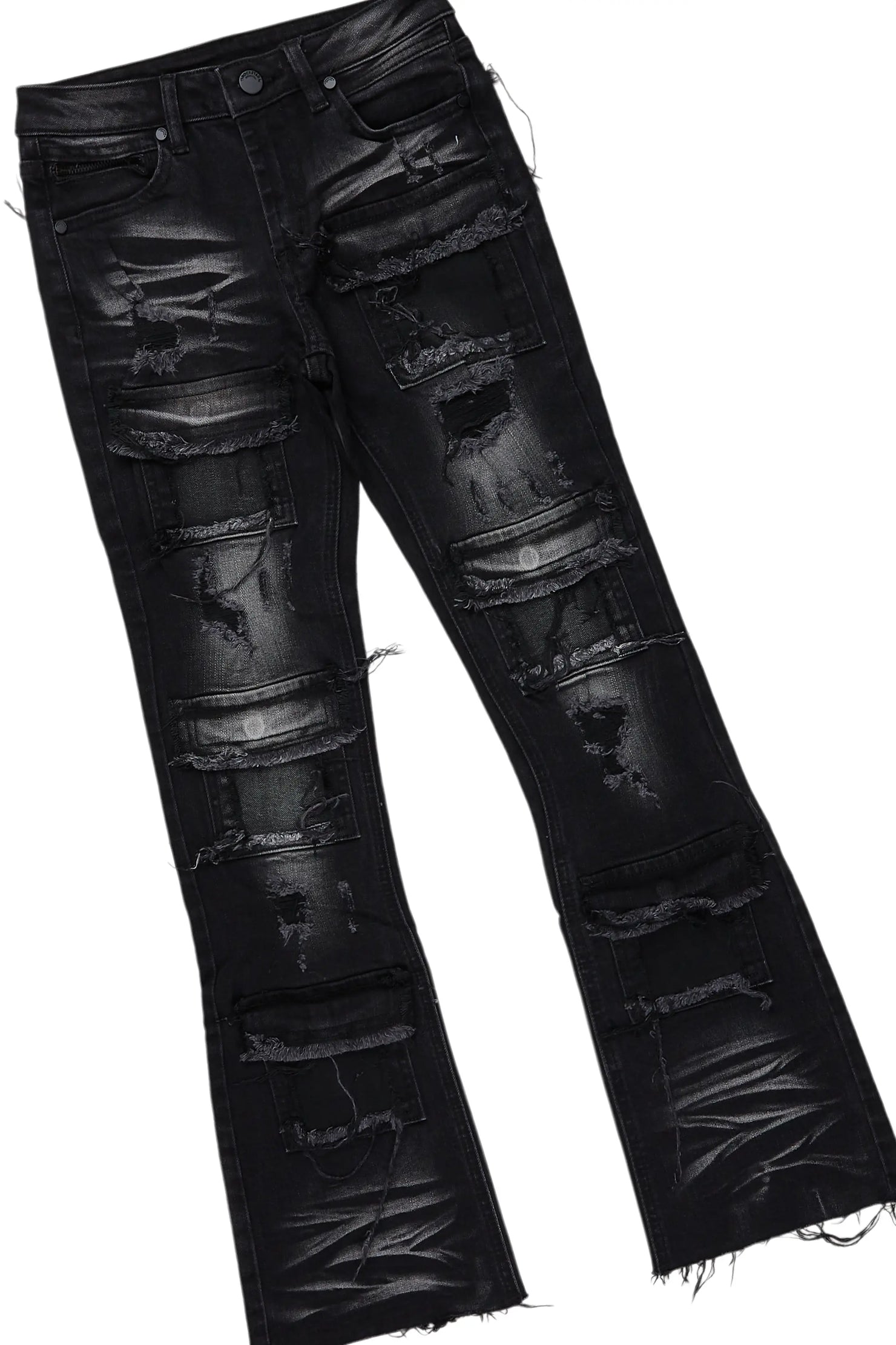 Boys Daria Grey Hoodie/Stacked Flare Jean Set