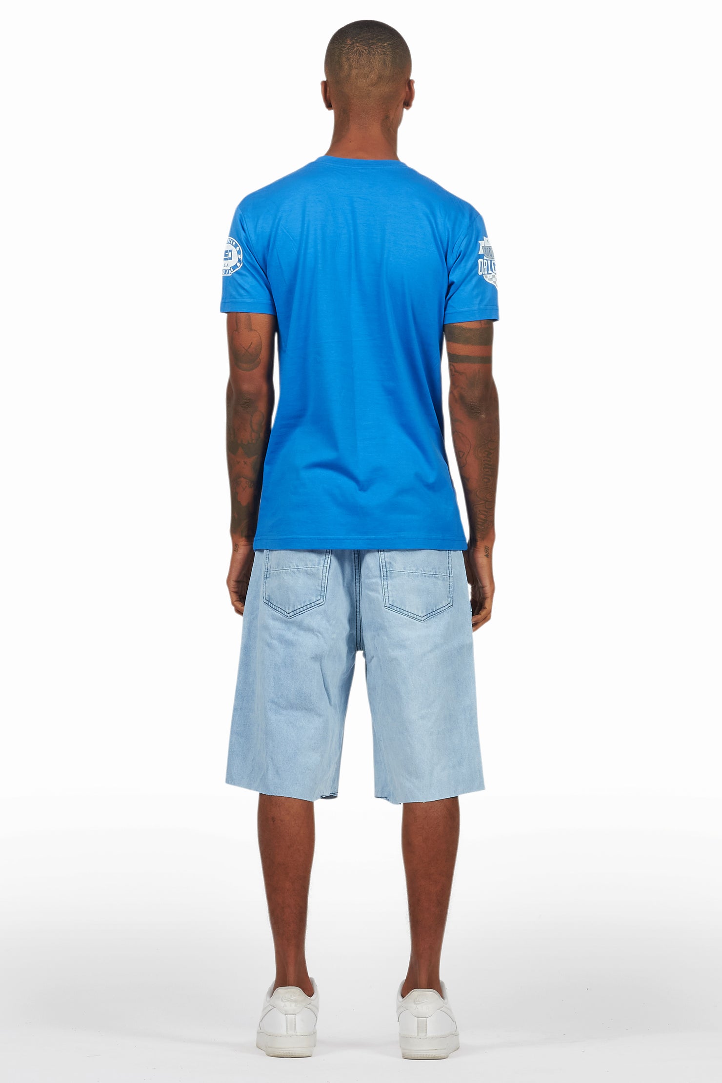 Amos Royal T-Shirt/Denim Short Set